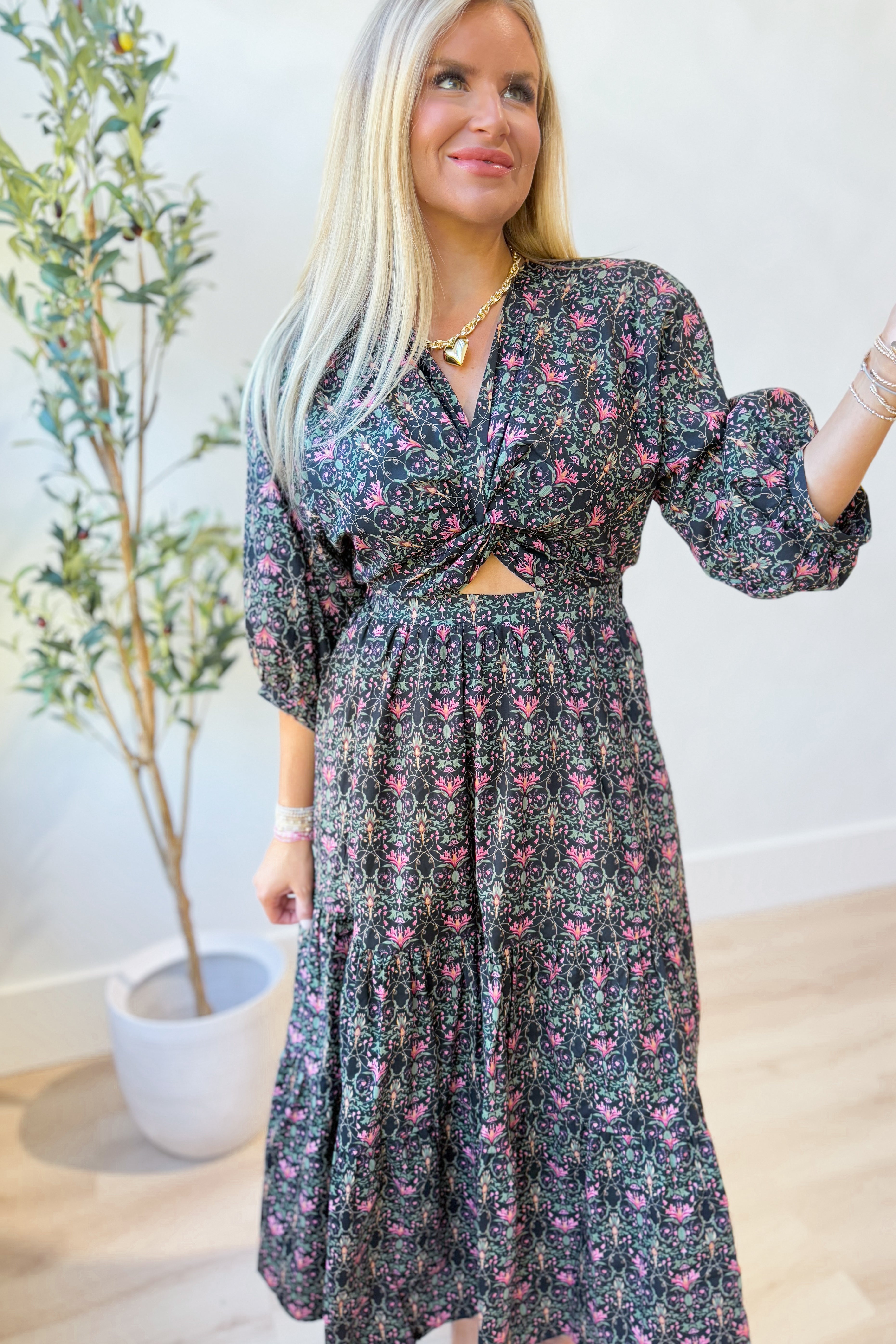 Indigo Garden Maxi Dress - Coremarkets