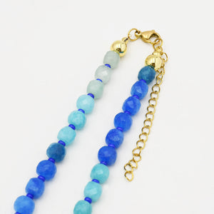 Treasure Jewels Colorful Treasure Blue Gemstone Necklace - Coremarkets