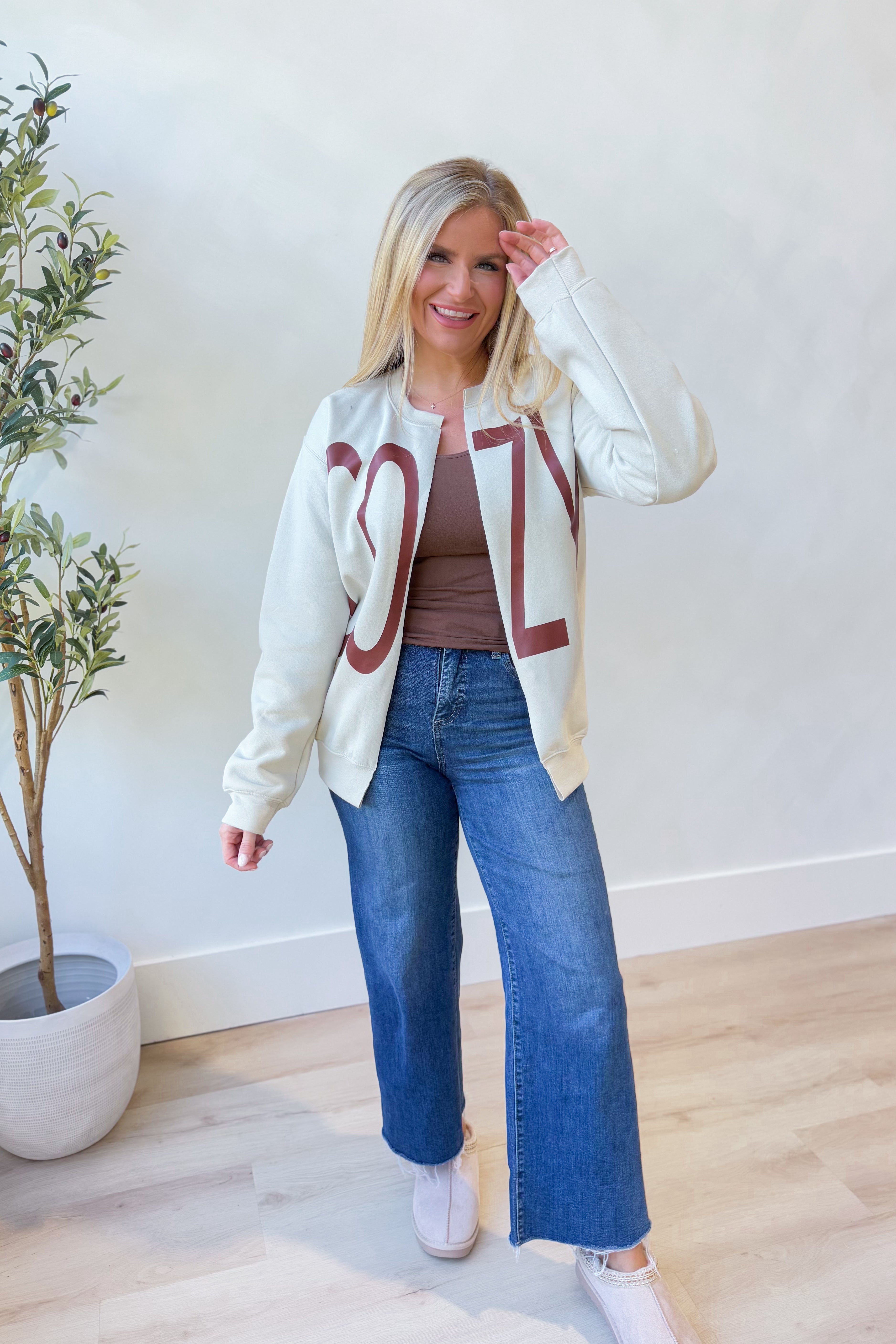 Cozy Season Split Sweatshirt Top - Coremarkets