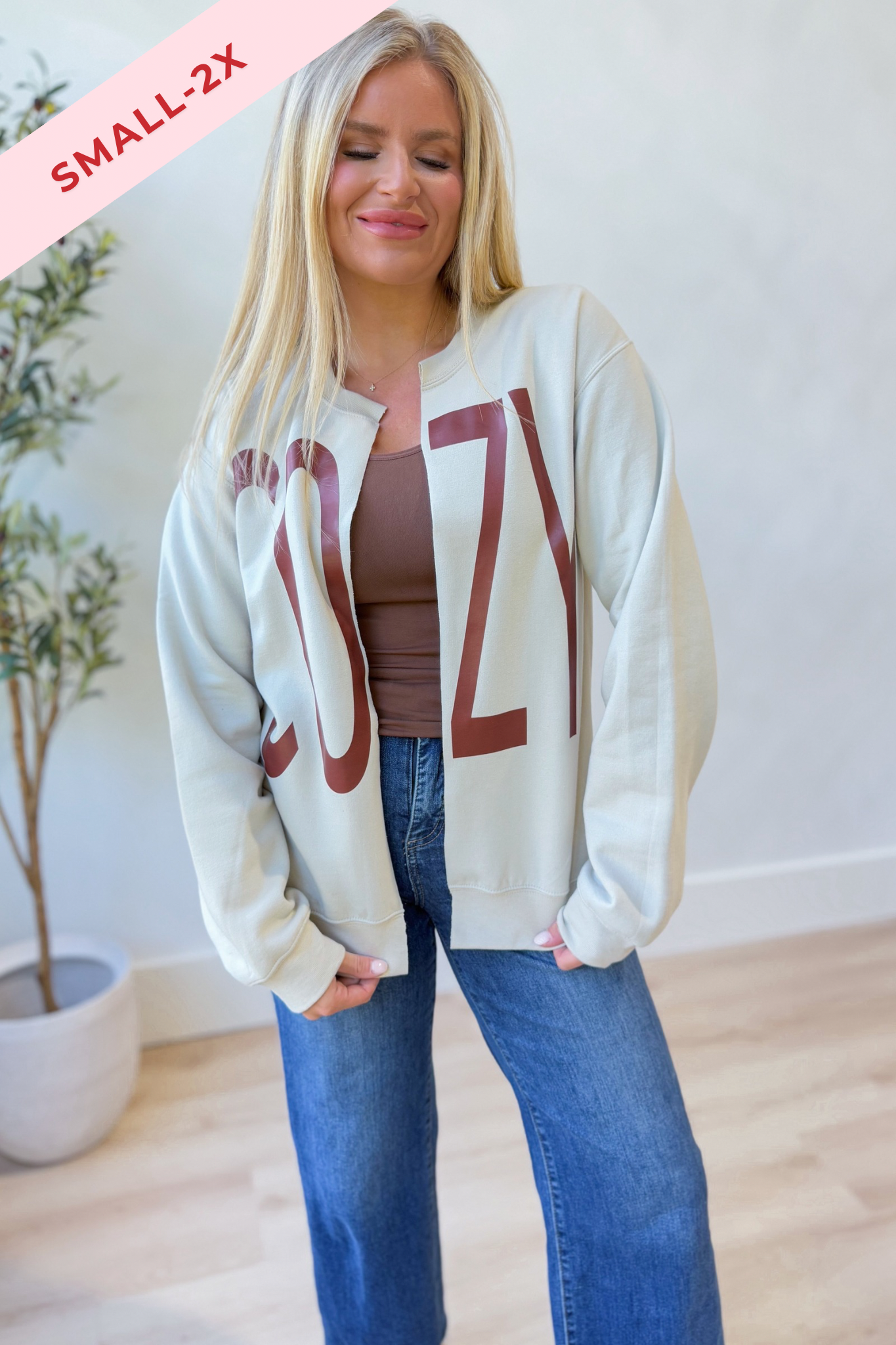 Cozy Season Split Sweatshirt Top - Coremarkets