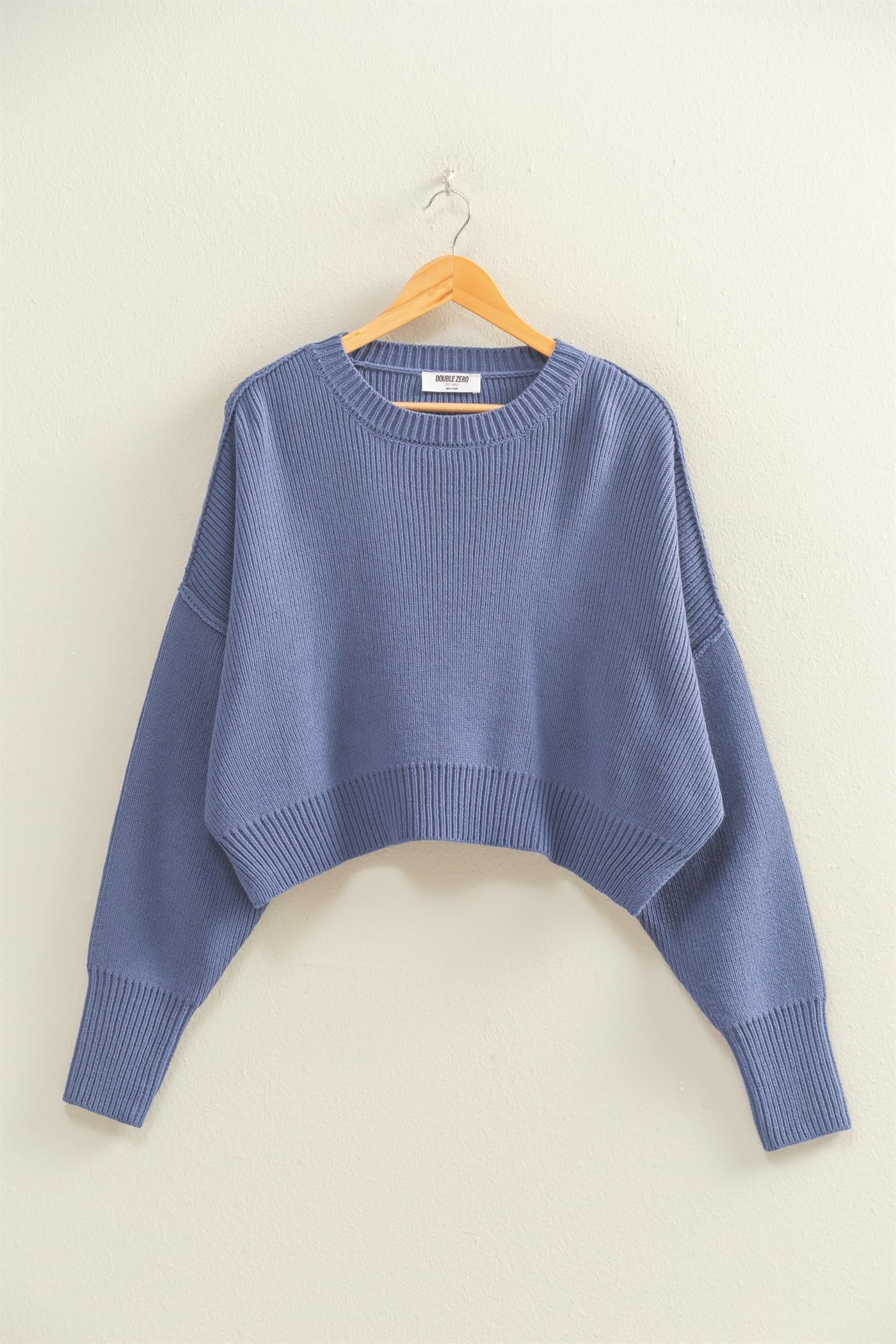 Raelynn Ribbed Knit Cropped Sweater - Coremarkets