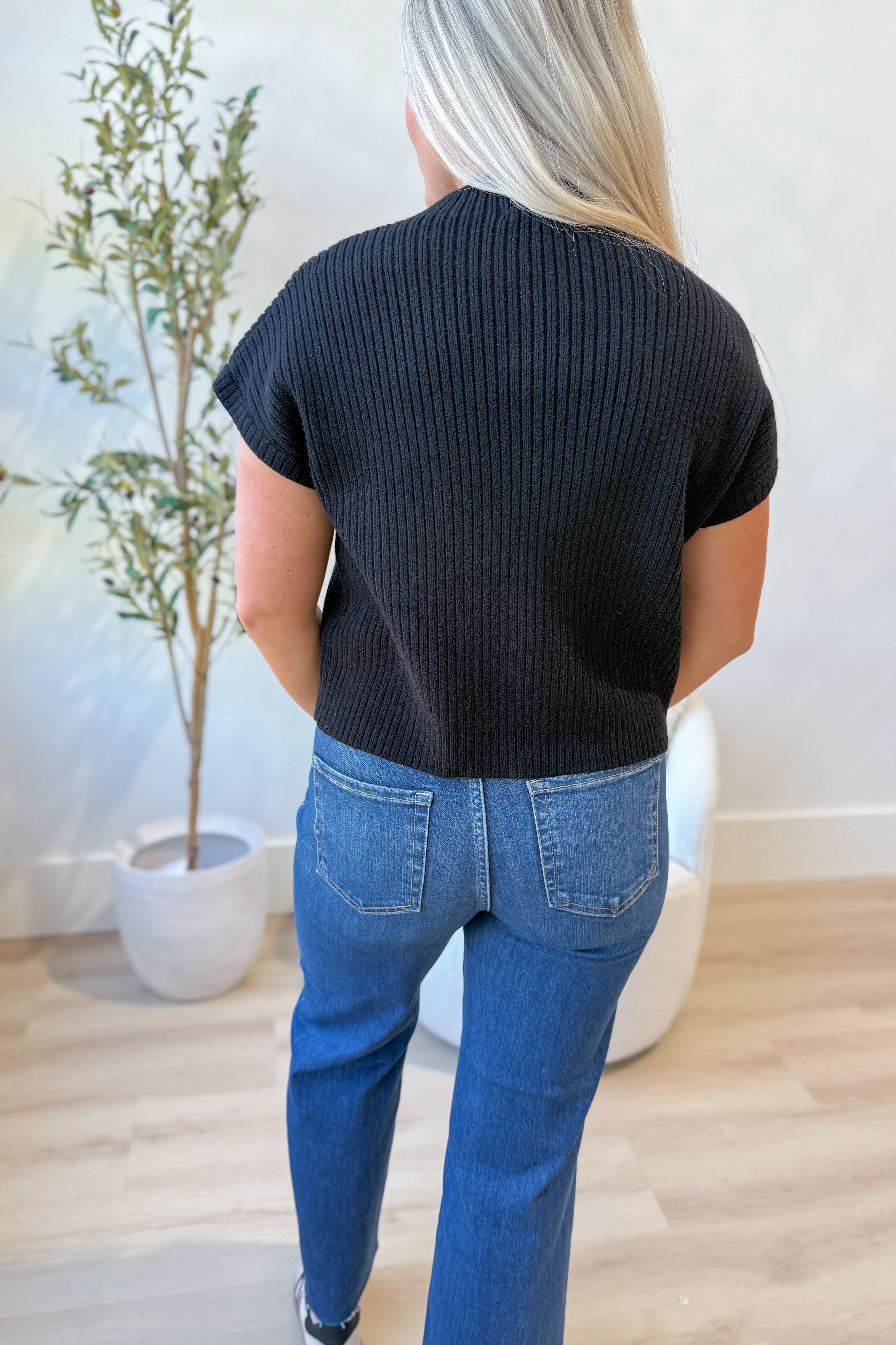 Megan Ribbed Front Pocket Sweater Top - Coremarkets