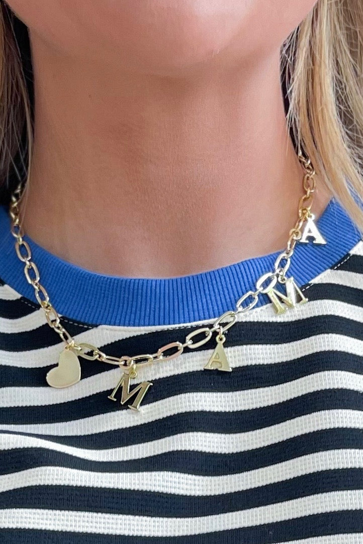 Treasure Jewels Mama Charm Gold Necklace - Coremarkets