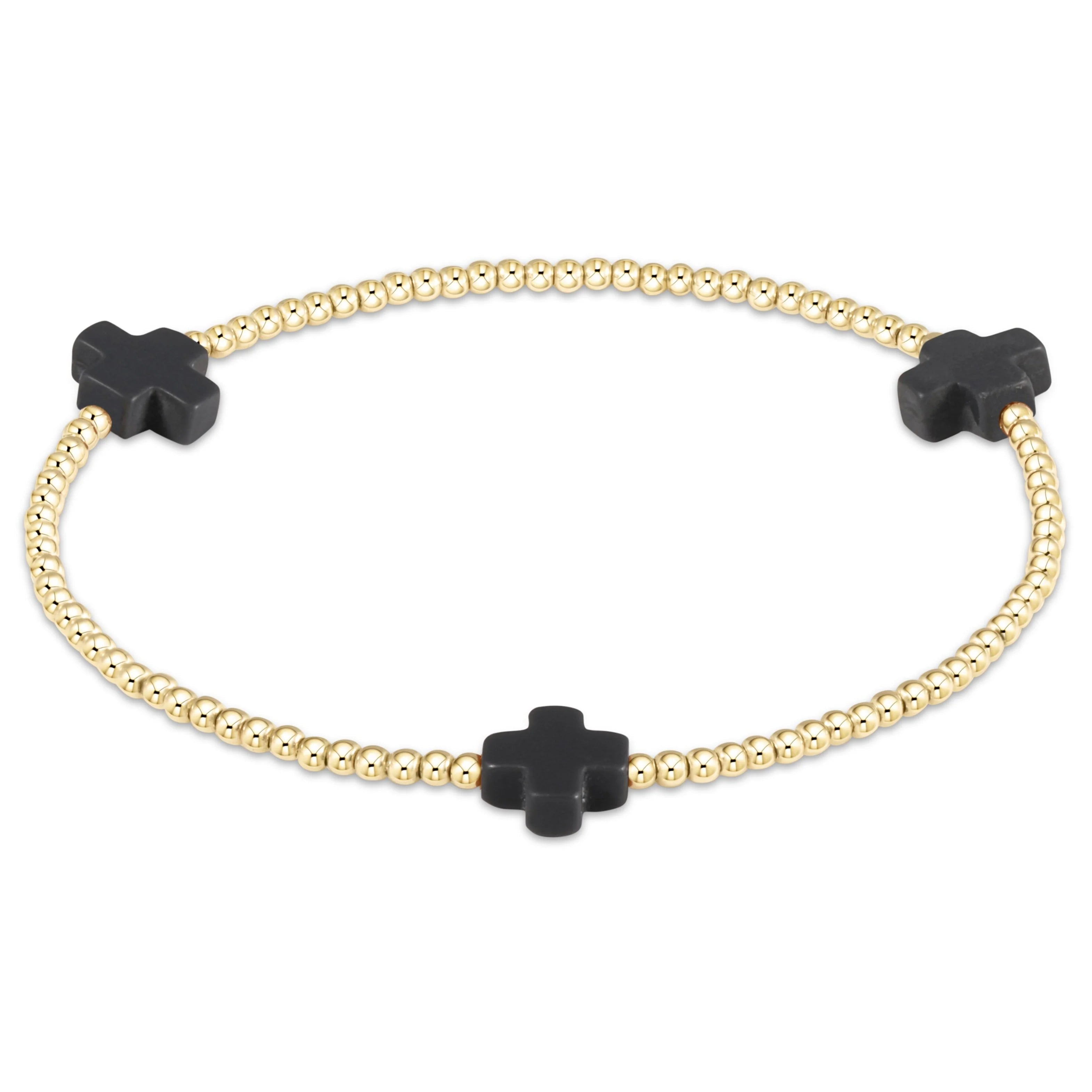Enewton 2mm Signature Cross Gold Bracelet - Coremarkets