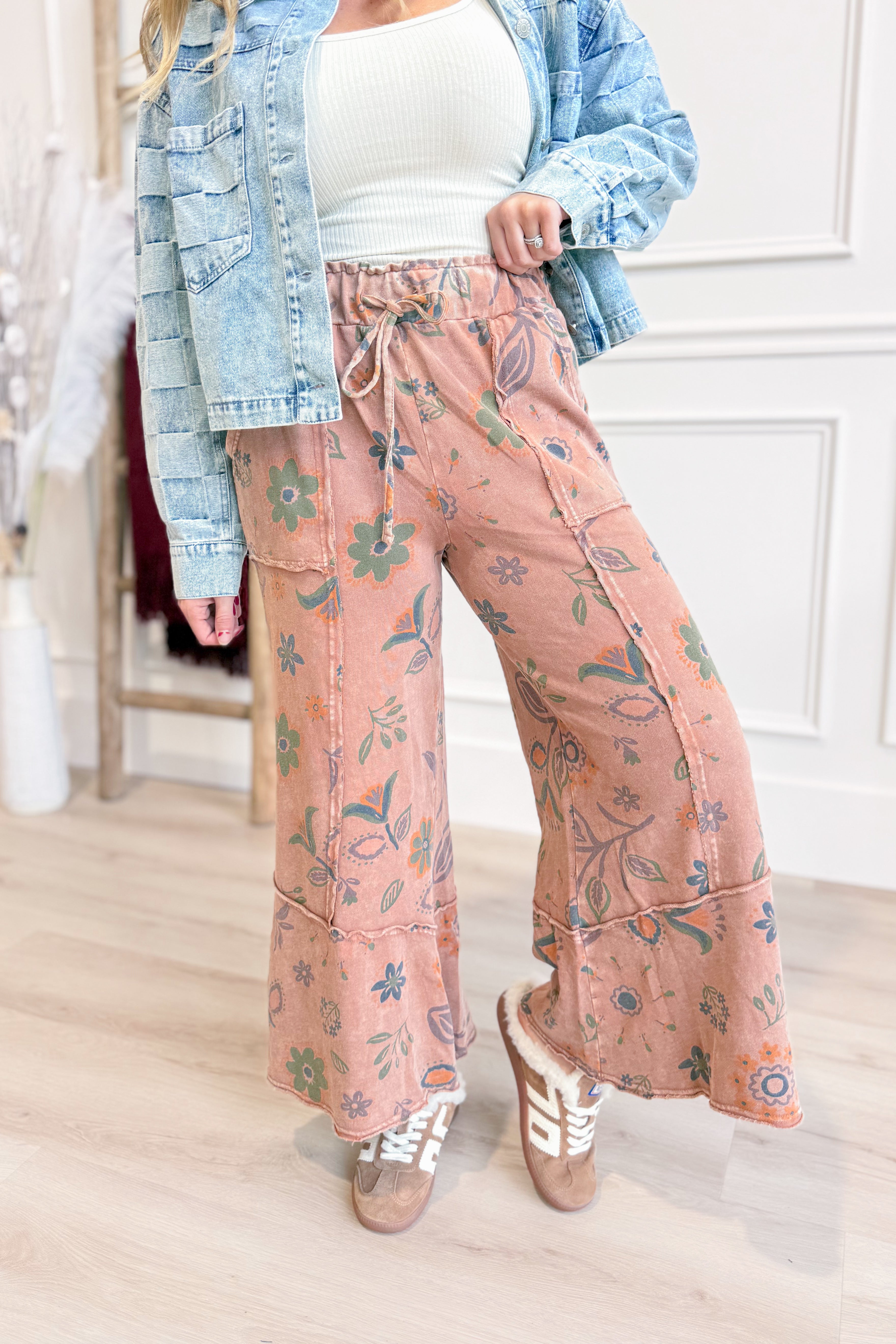 Louise Printed Wide Leg Pant - Coremarkets