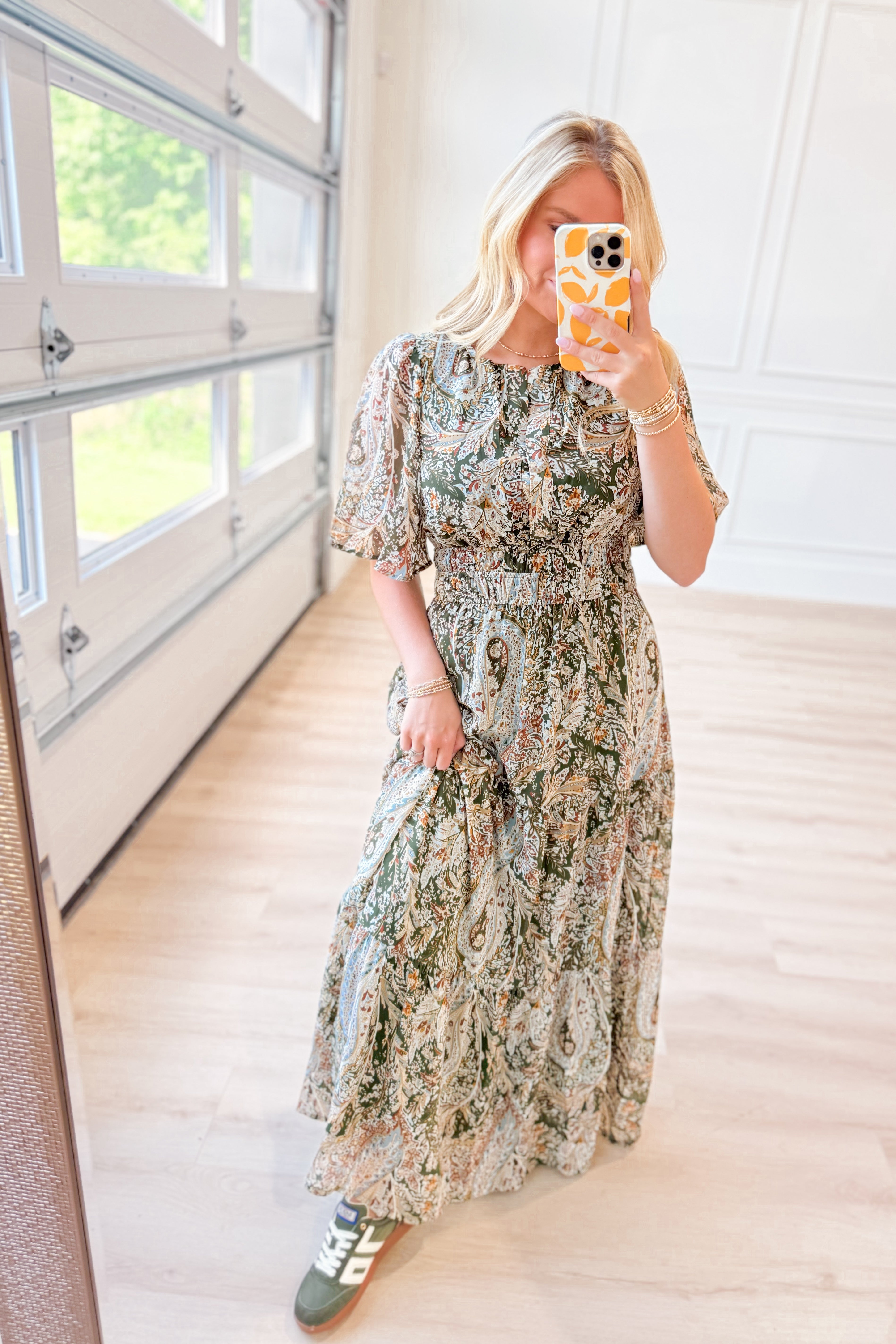 Lydia Paisley Printed Midi Dress - Coremarkets