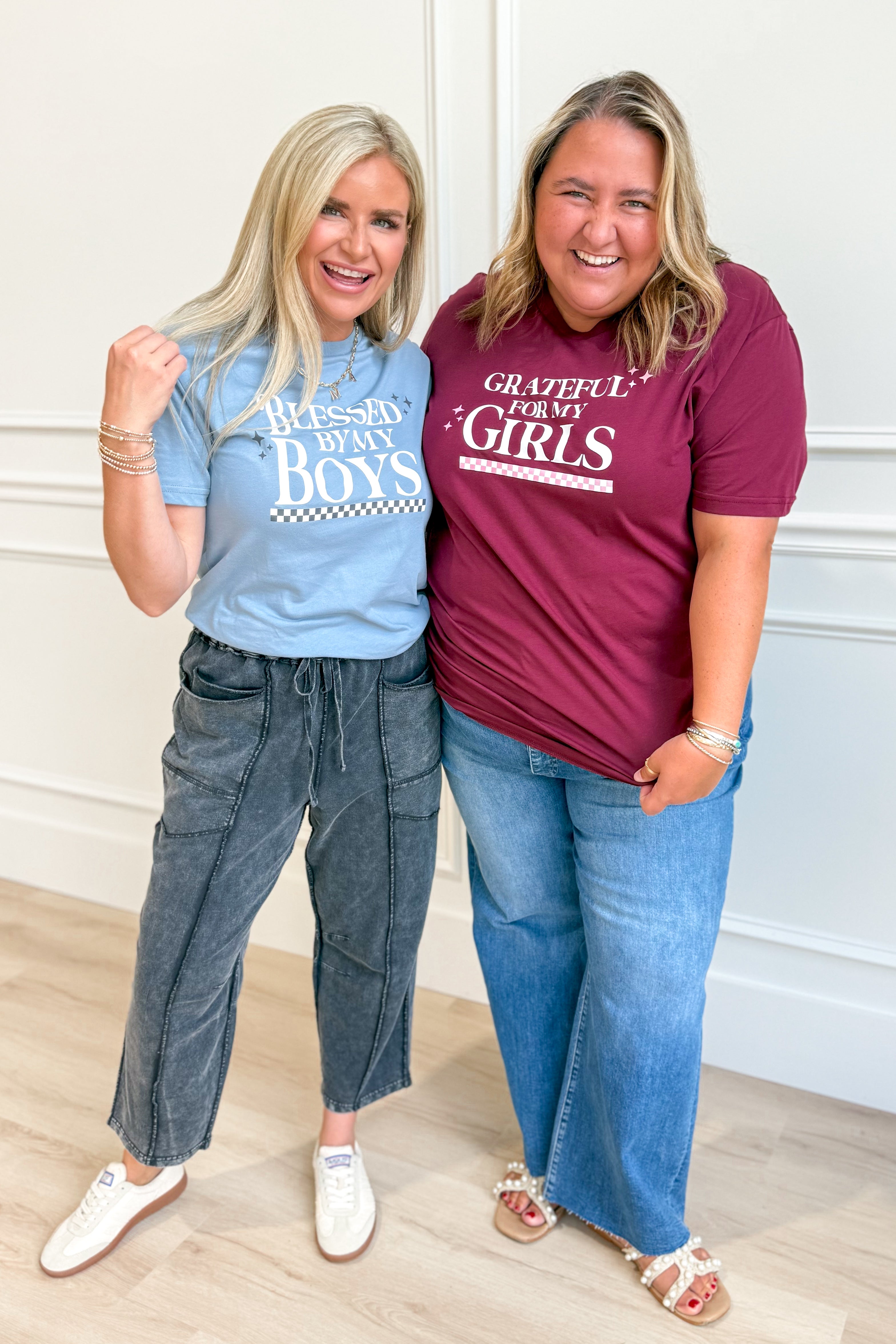 Blessed By My Boys Graphic T-Shirt - Coremarkets