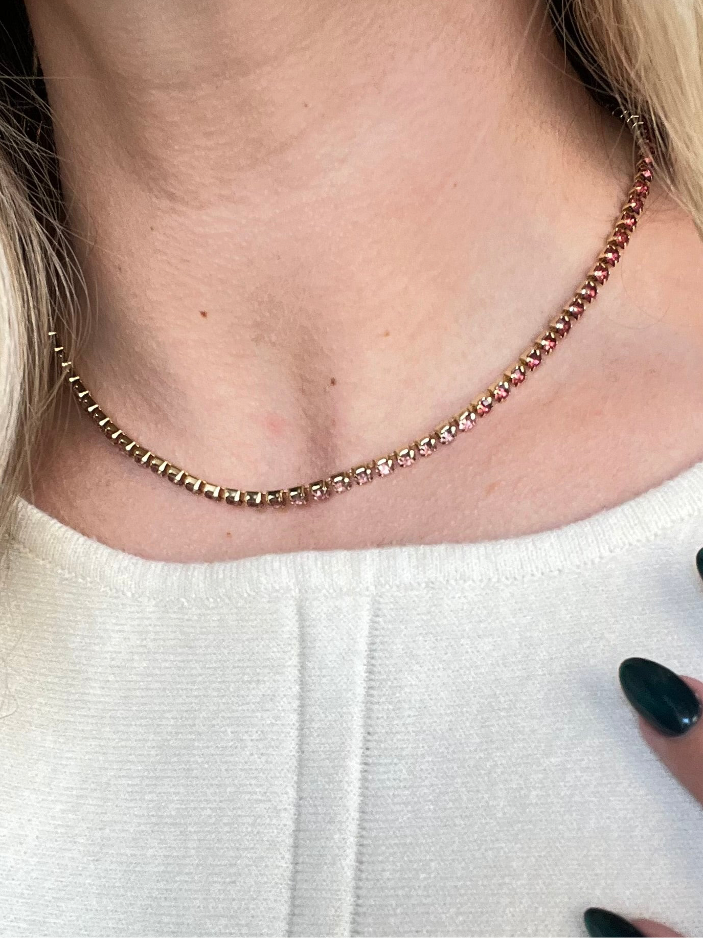 Treasure Jewels Ombre' Red/ Pink Necklace - Coremarkets