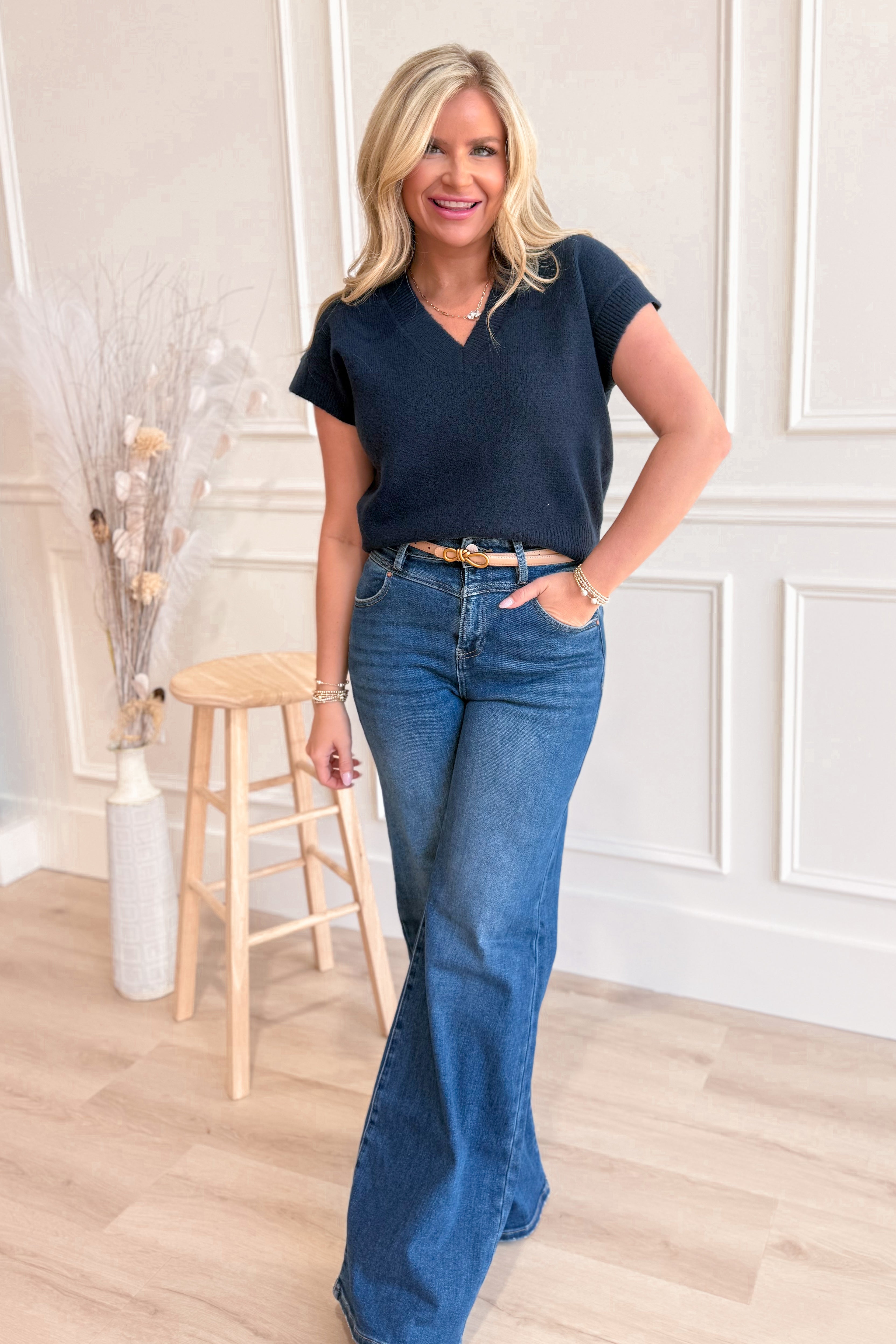 Jasmine Short Sleeve Knit Top - Coremarkets