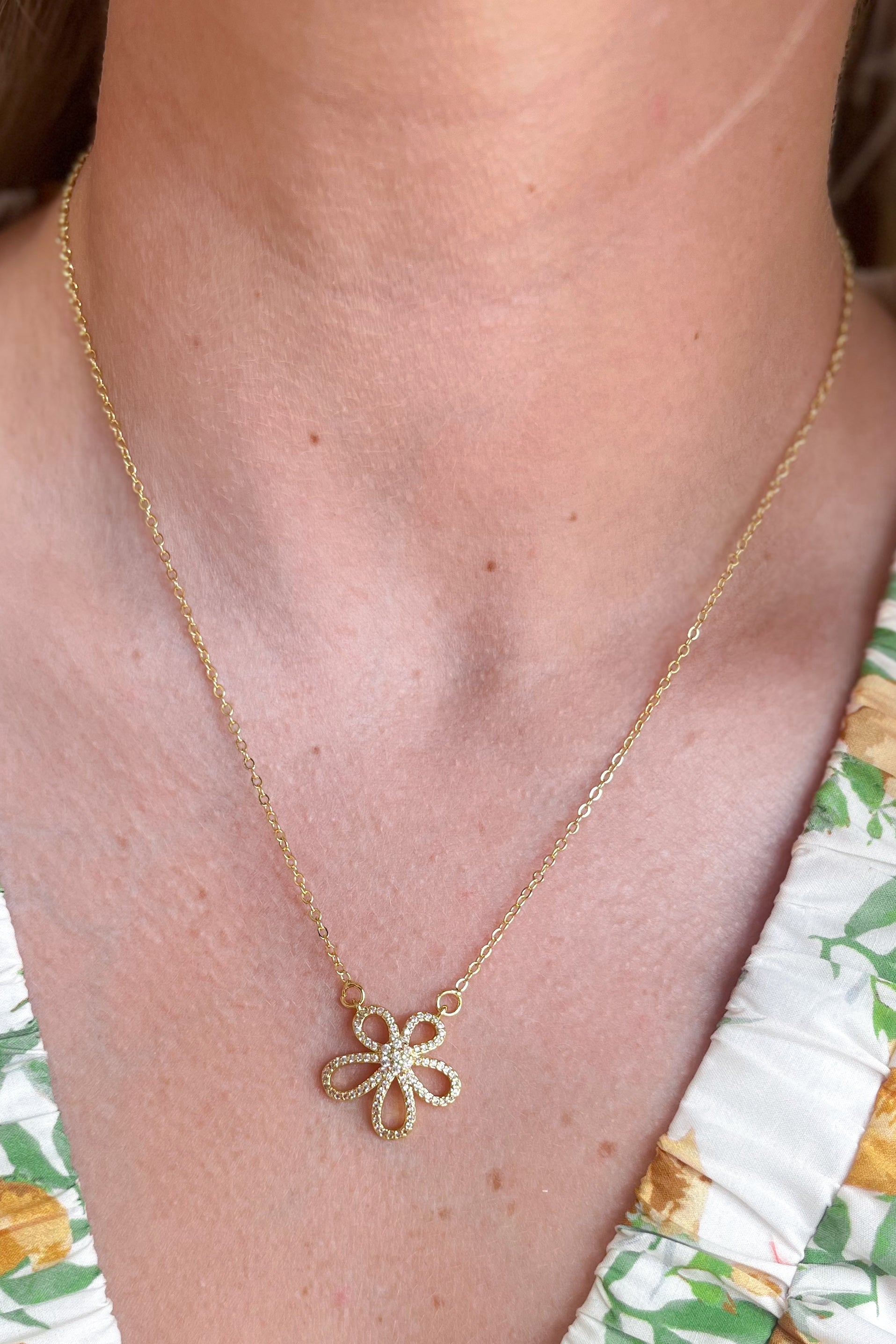 Treasure Jewels Flower Power Gold Necklace - Coremarkets