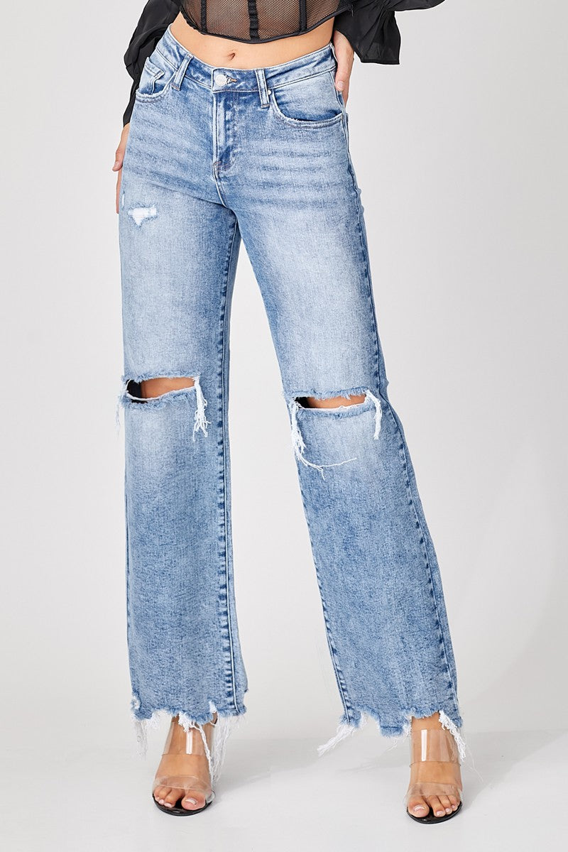 Risen Remi High Rise Wide Leg Denim Jeans - Coremarkets