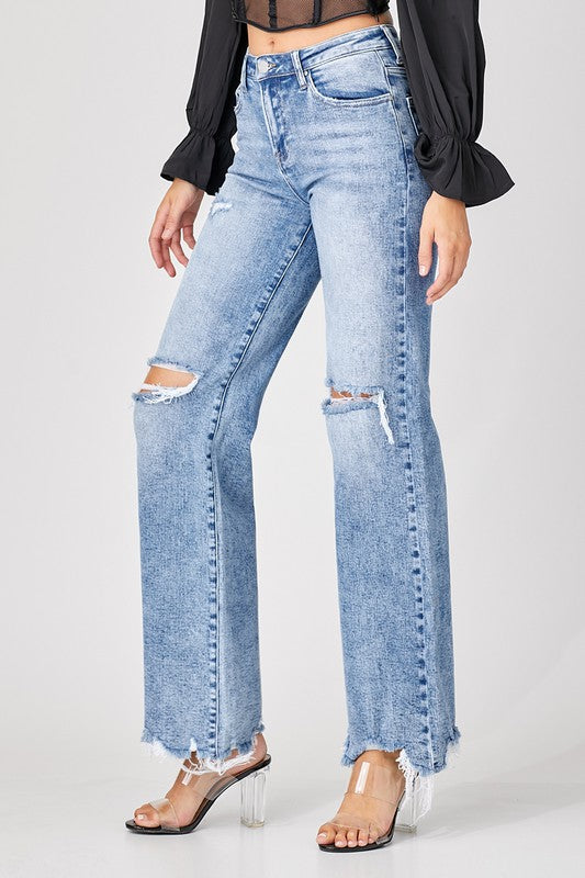 Risen Remi High Rise Wide Leg Denim Jeans - Coremarkets