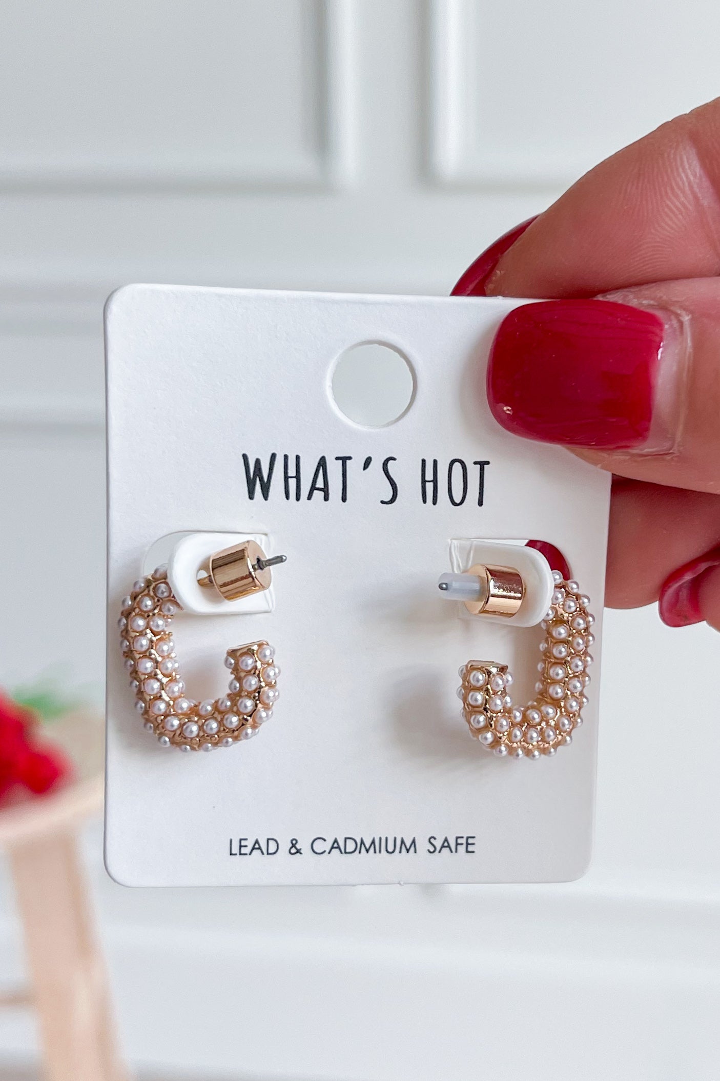 Hoop with Dotted Pearl Earrings - Coremarkets