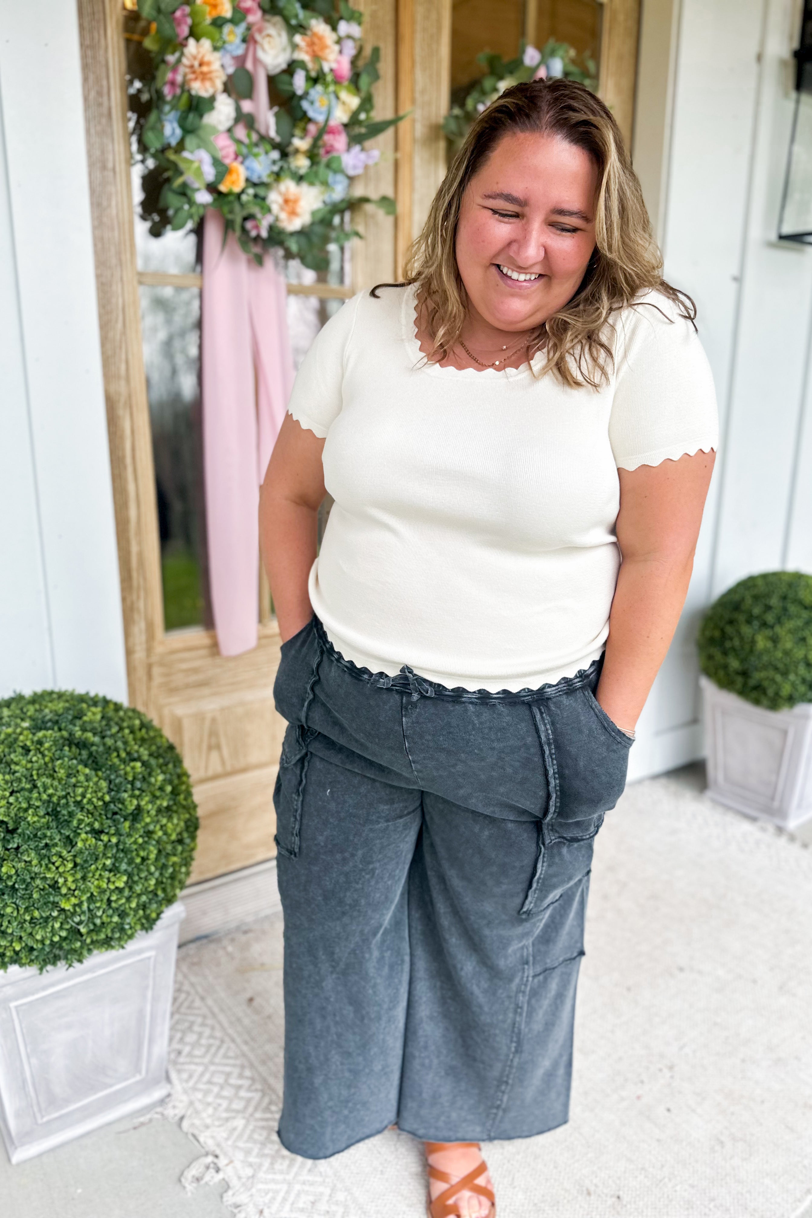 Mateo Mineral Washed Wide Leg Cargo Pants - Coremarkets