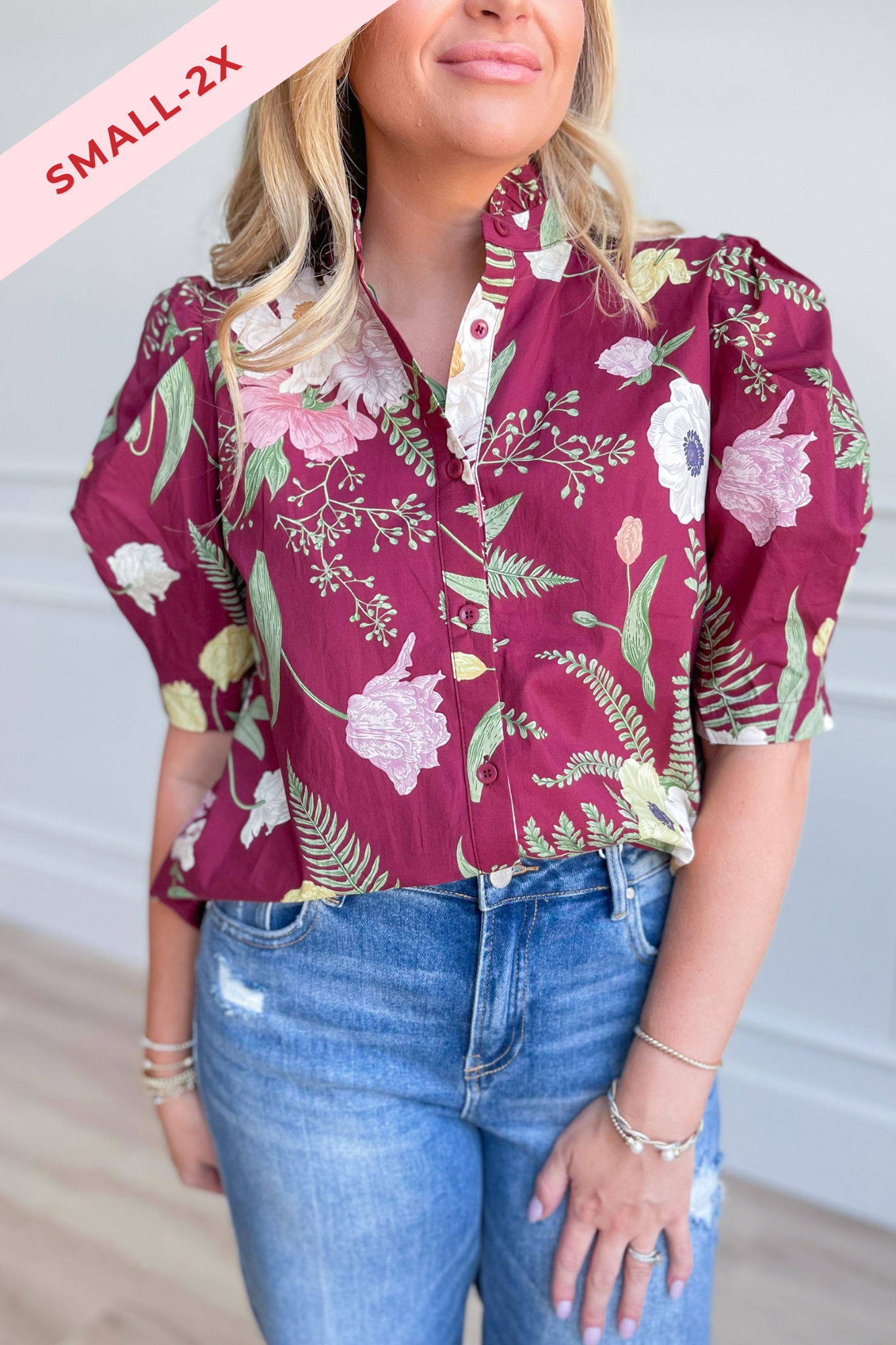 Sandra Floral Puff Sleeve Top - Coremarkets