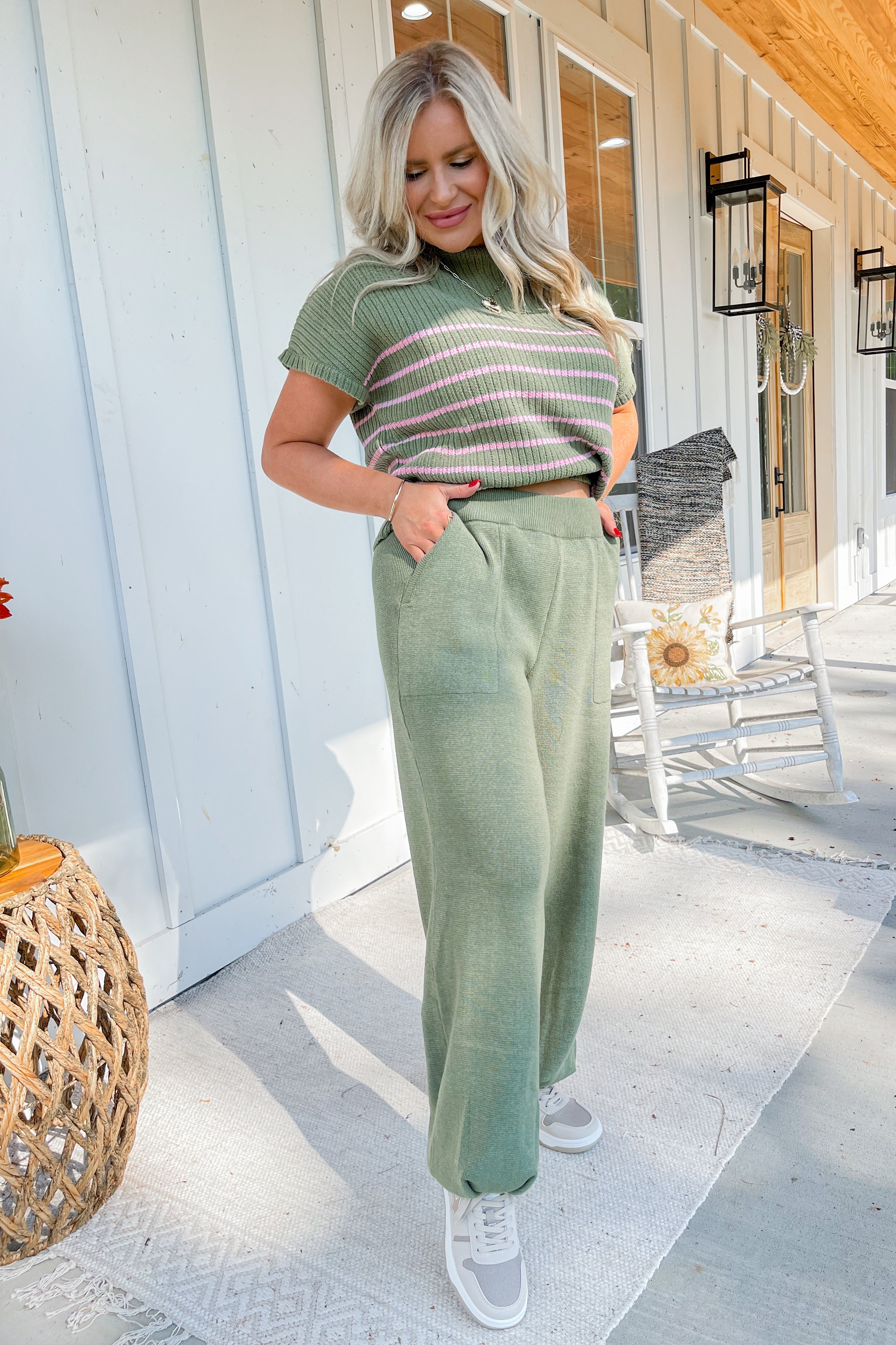 Lottie Knit High Elastic Waist Joggers - Coremarkets