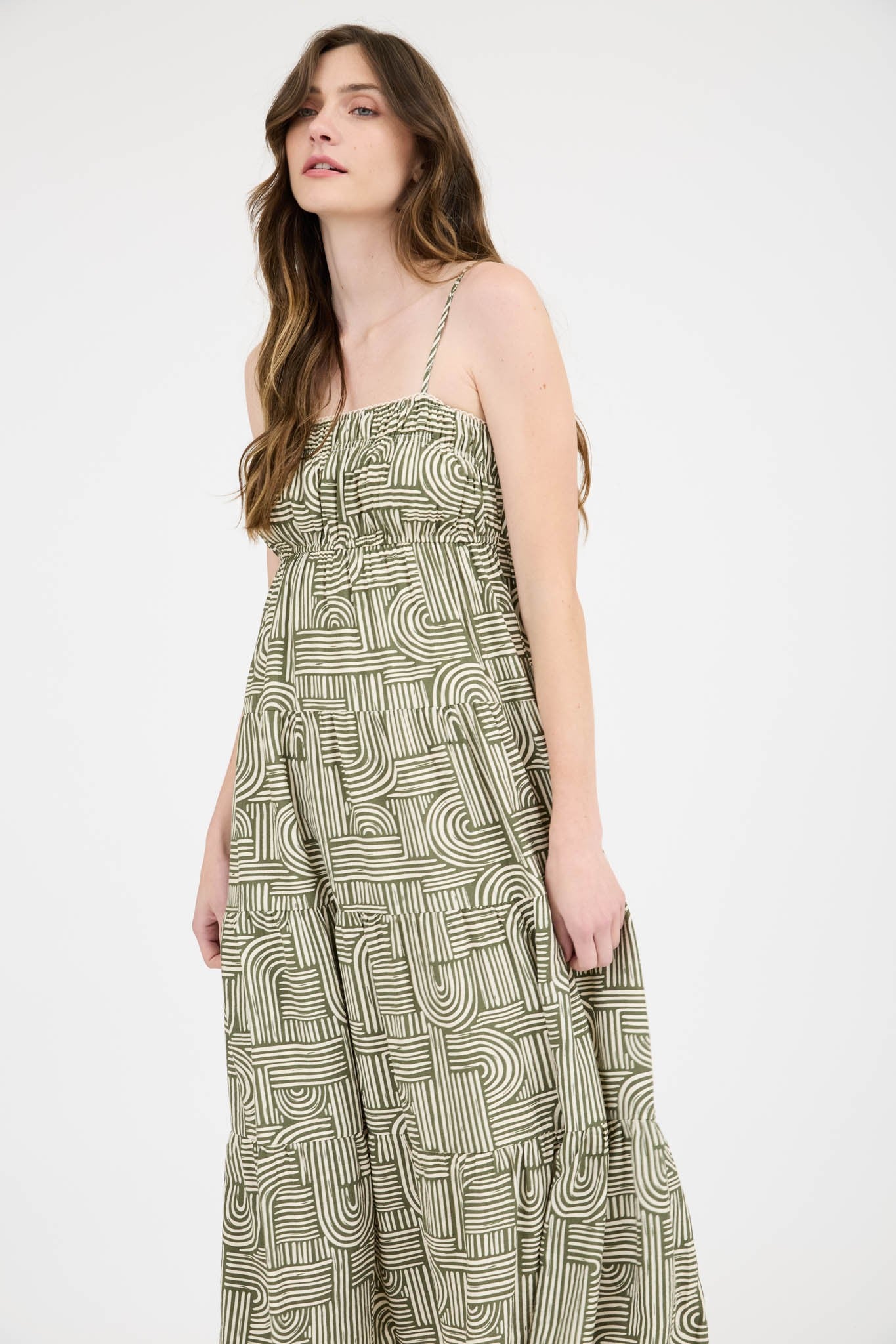 Michelle Abstract Empire Waist Dress - Coremarkets