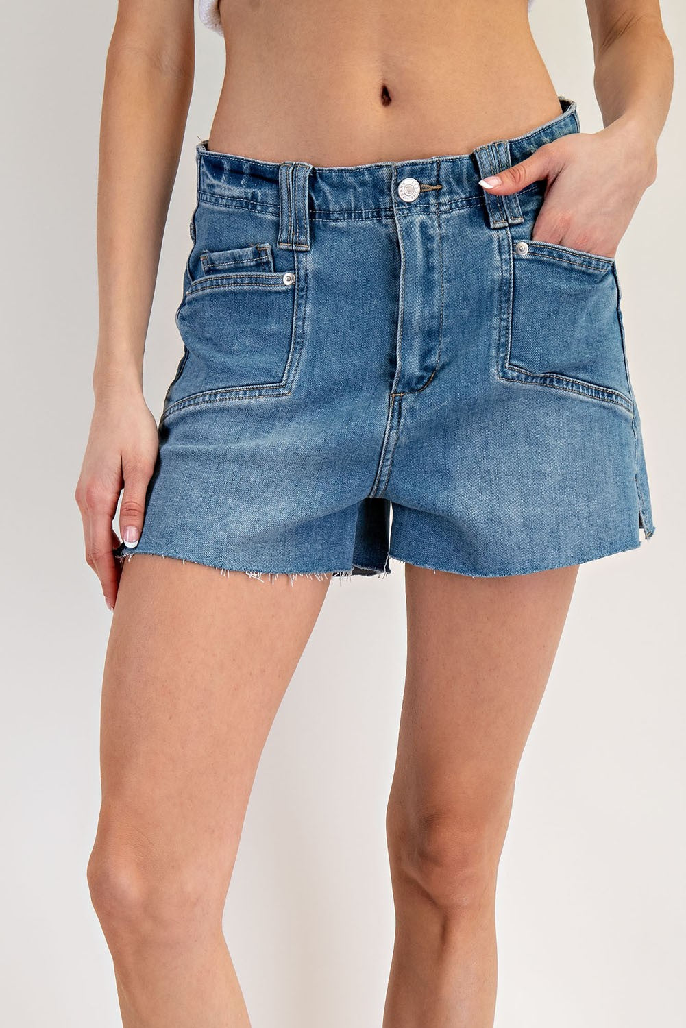Larissa Square Pocket Denim Short - Coremarkets