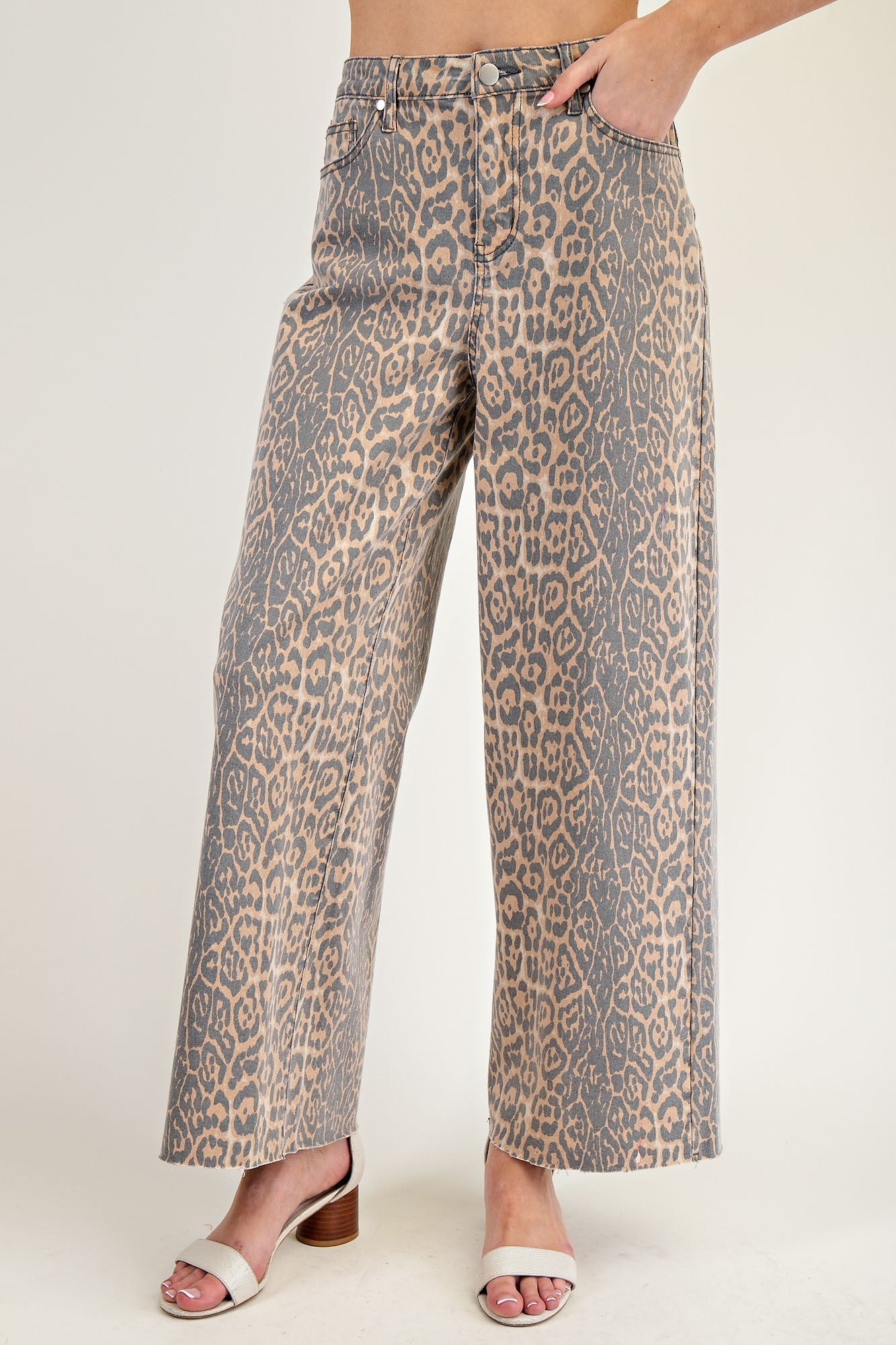 Francine Leopard Twill Pant - Coremarkets