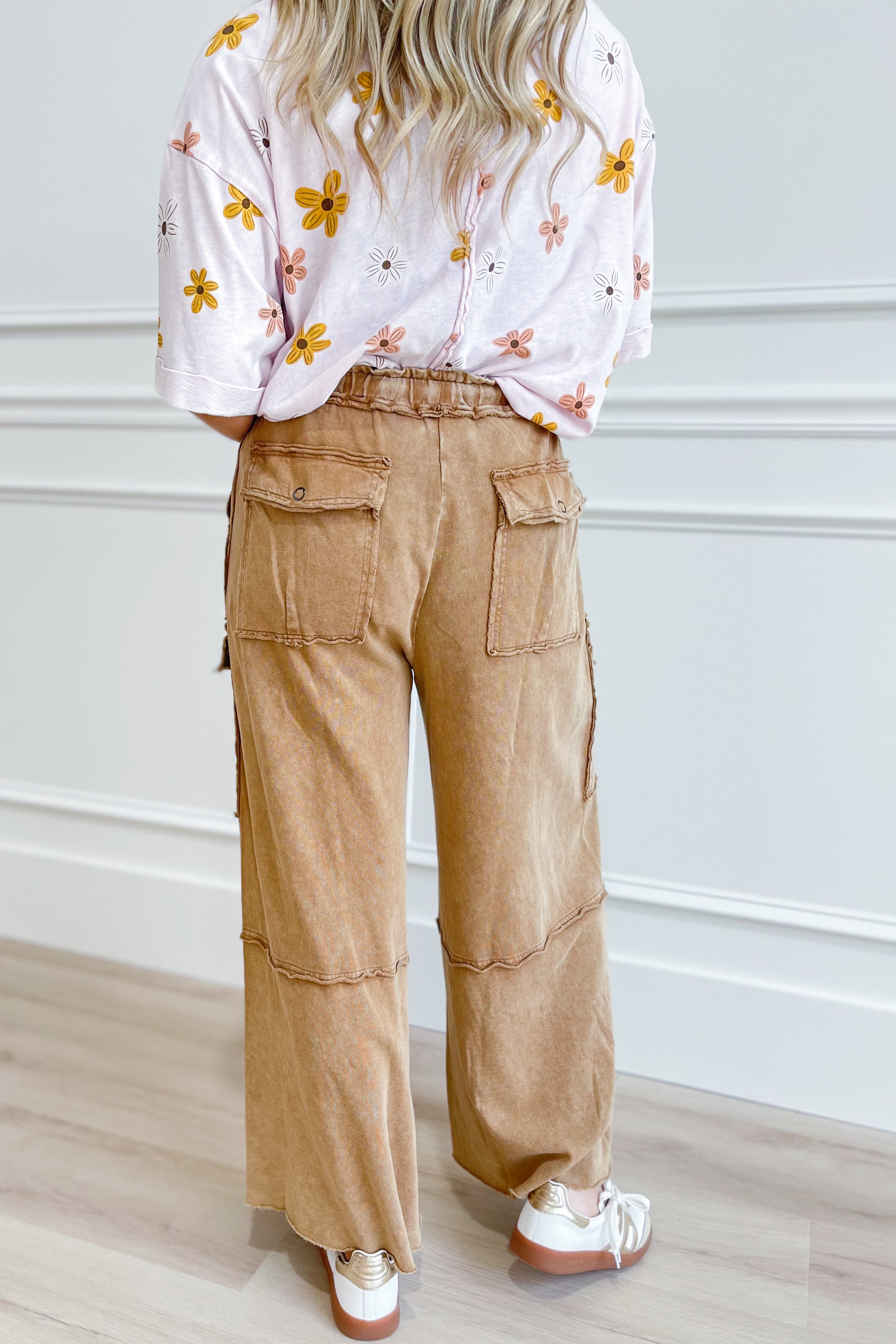 Mateo Mineral Washed Wide Leg Cargo Pants [S-3X] - Coremarkets