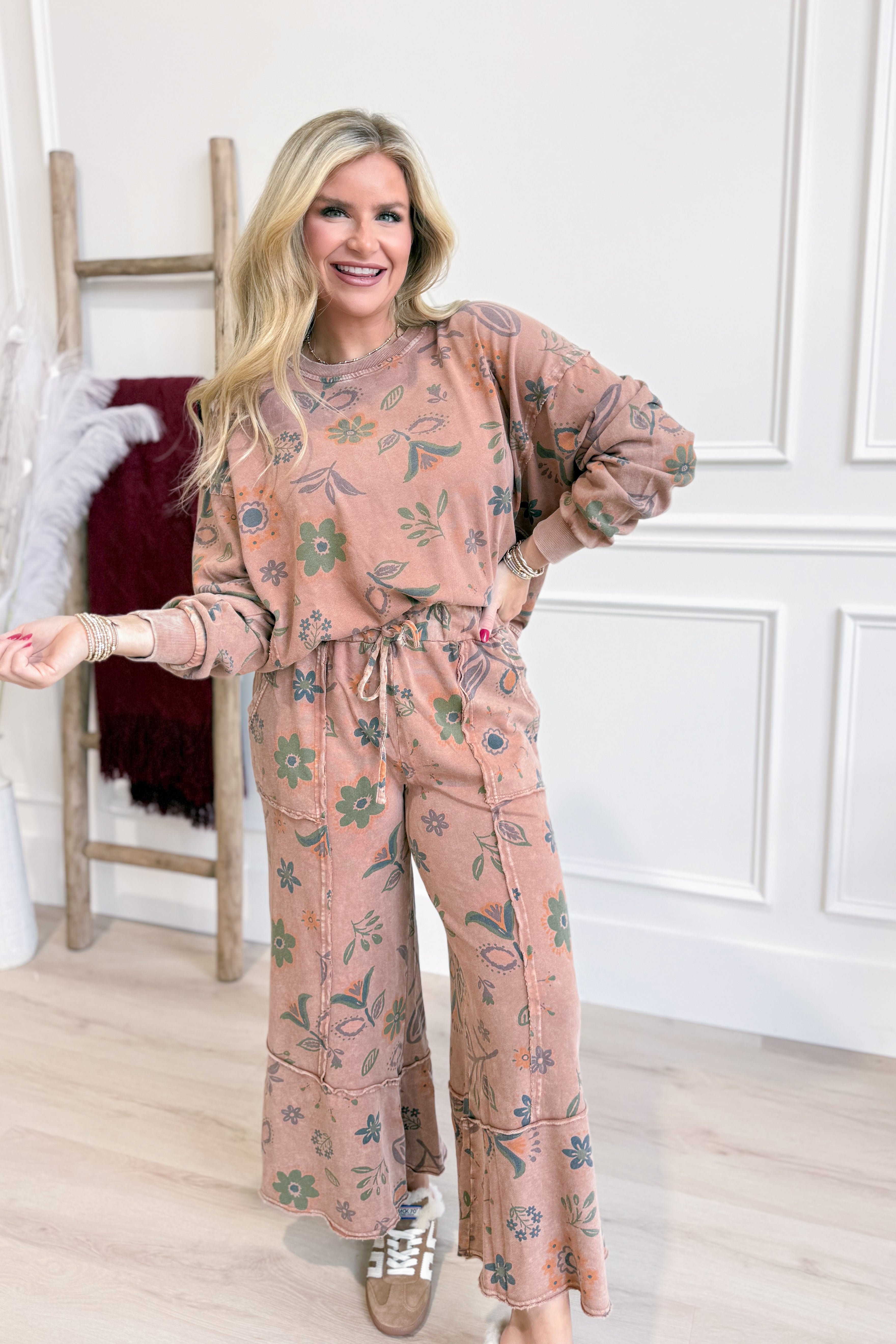 Louise Printed Wide Leg Pant - Coremarkets