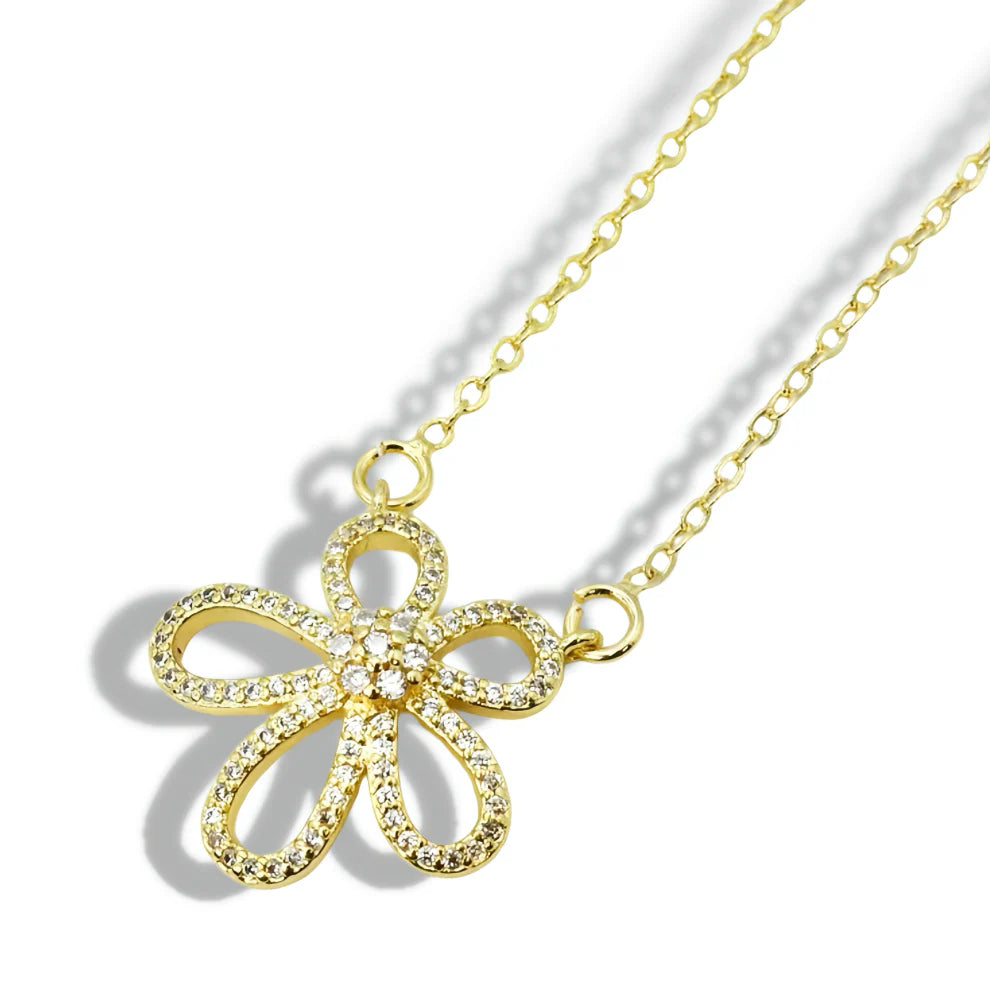 Treasure Jewels Flower Power Gold Necklace - Coremarkets