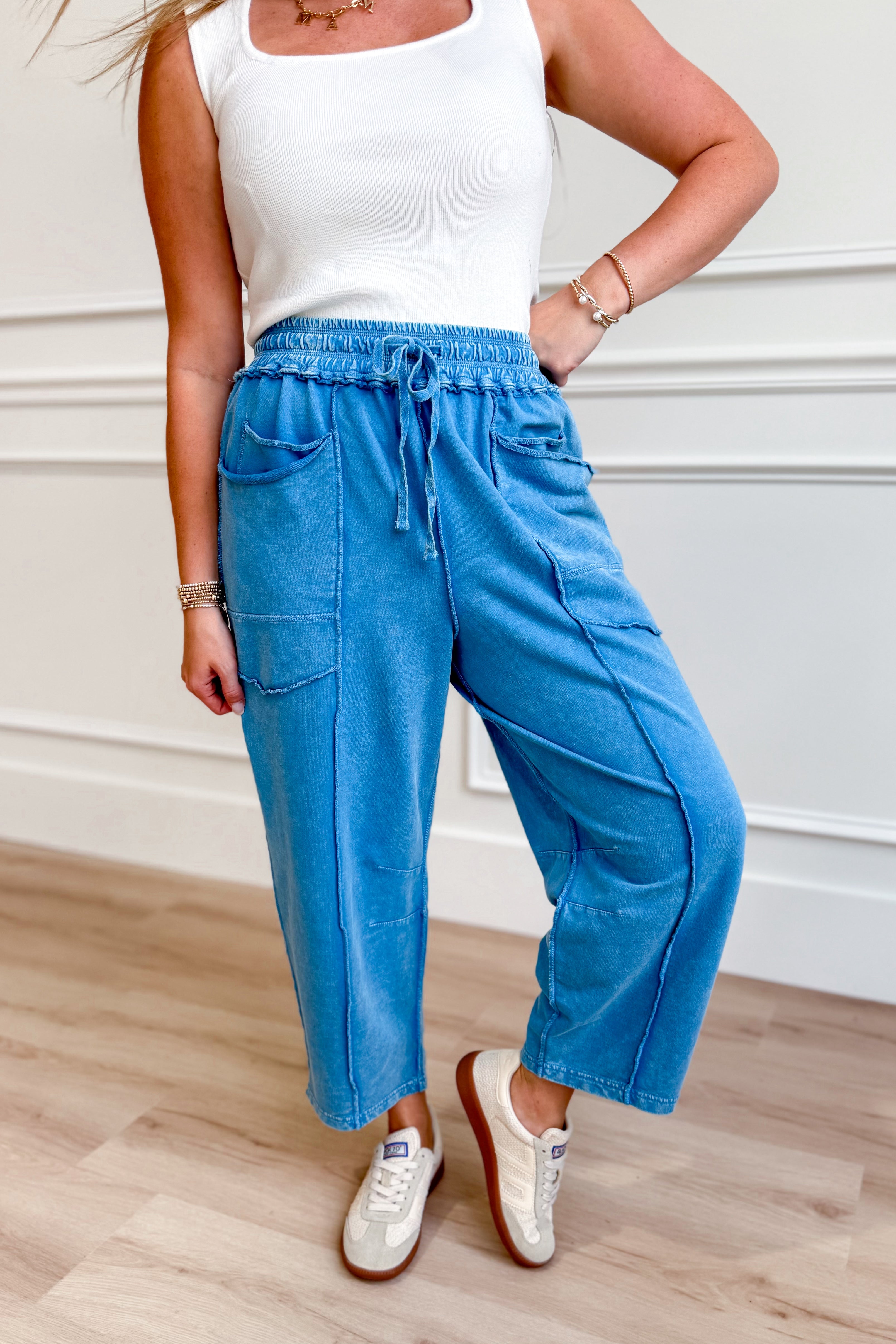 Vinny Mineral Washed Terry Knit Pant - Coremarkets