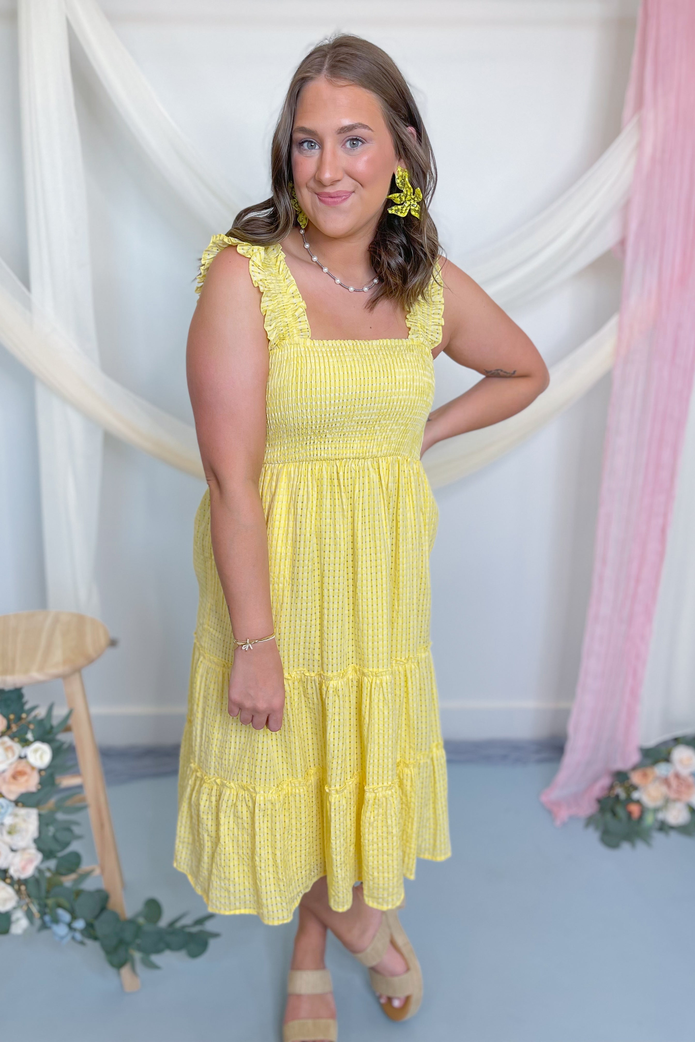 Sunny Tiered Midi Dress - Coremarkets