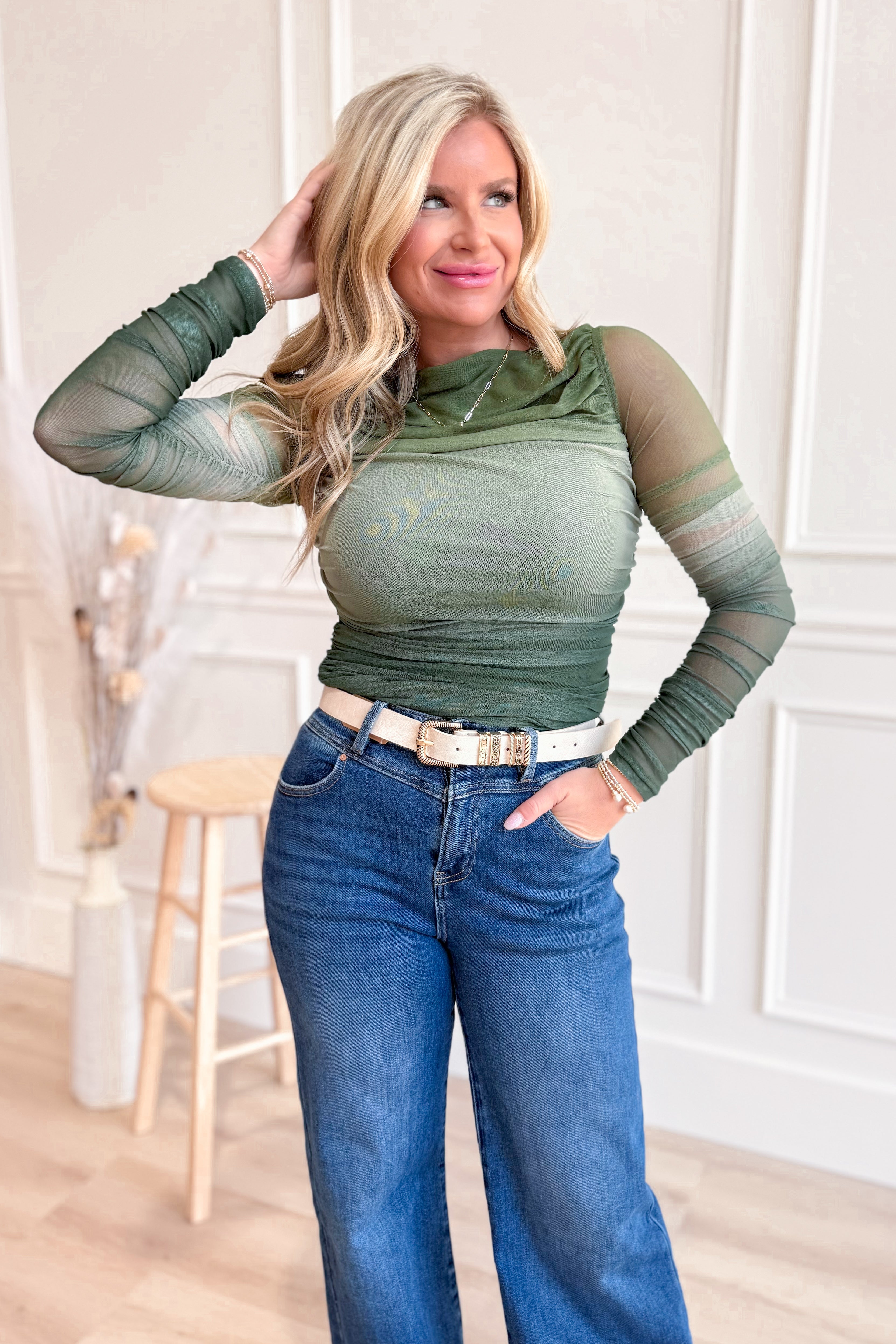 Lynette Long Sleeve Ombre Top - Coremarkets