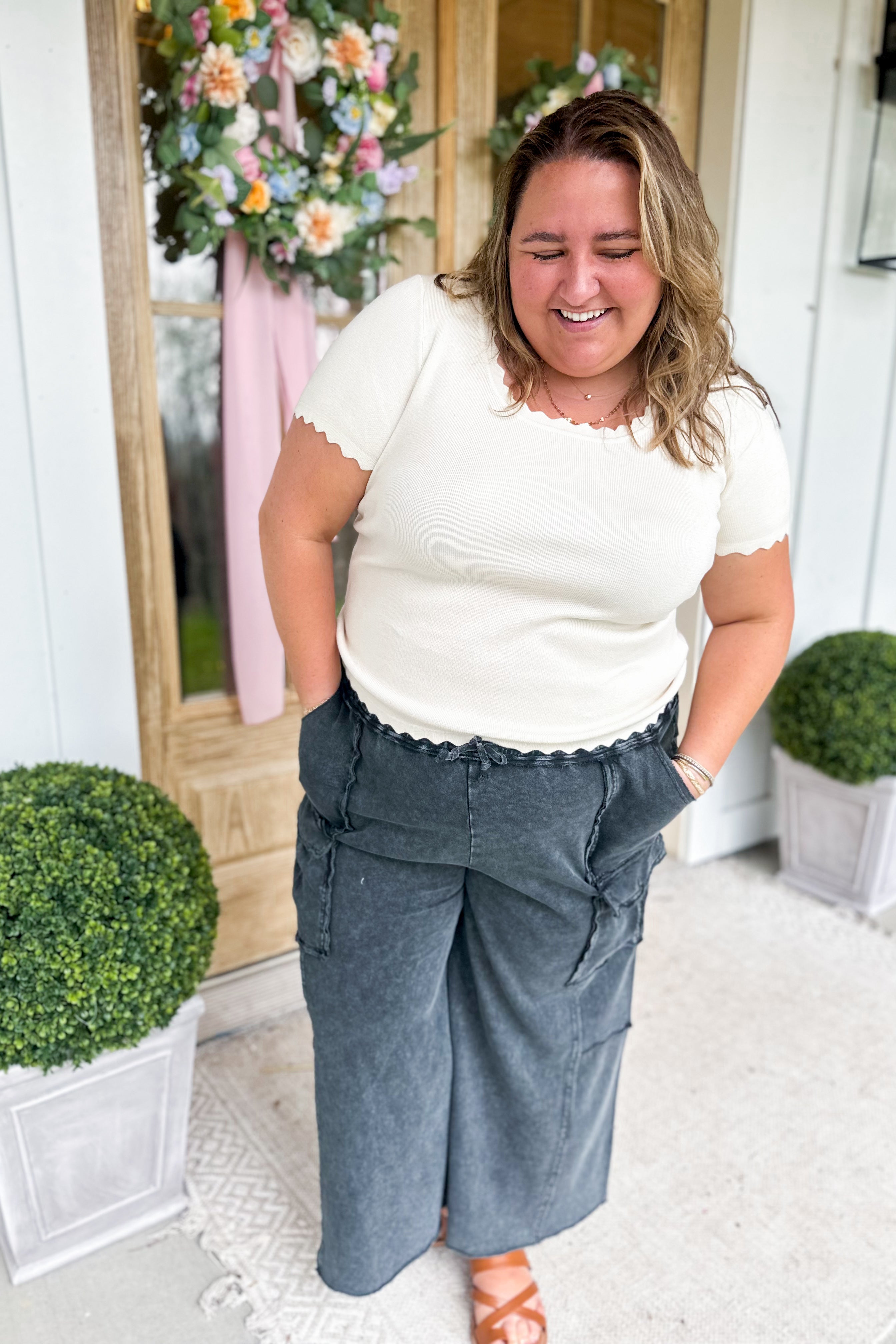 Mateo Mineral Washed Wide Leg Cargo Pants - Coremarkets