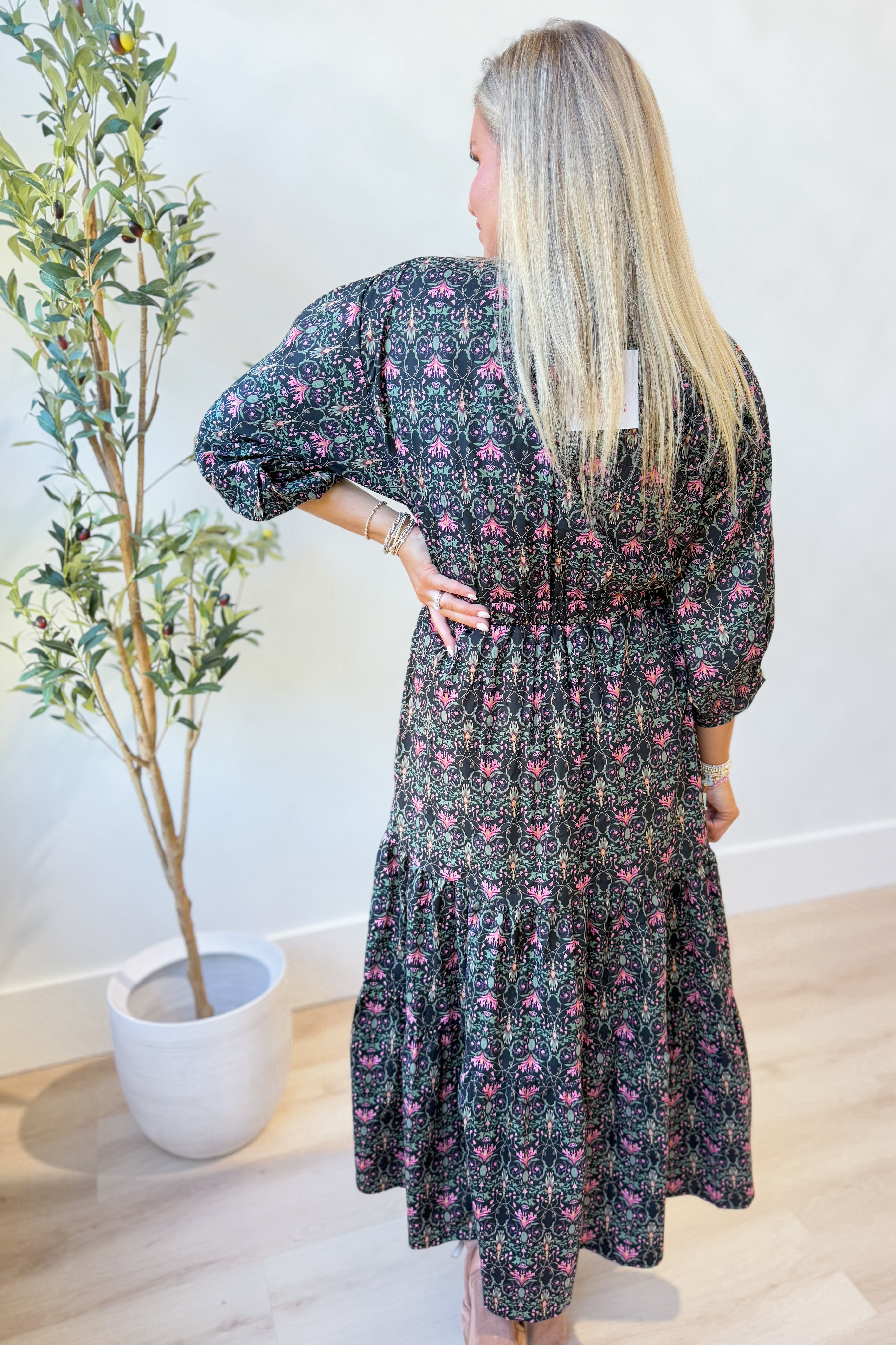 Indigo Garden Maxi Dress - Coremarkets