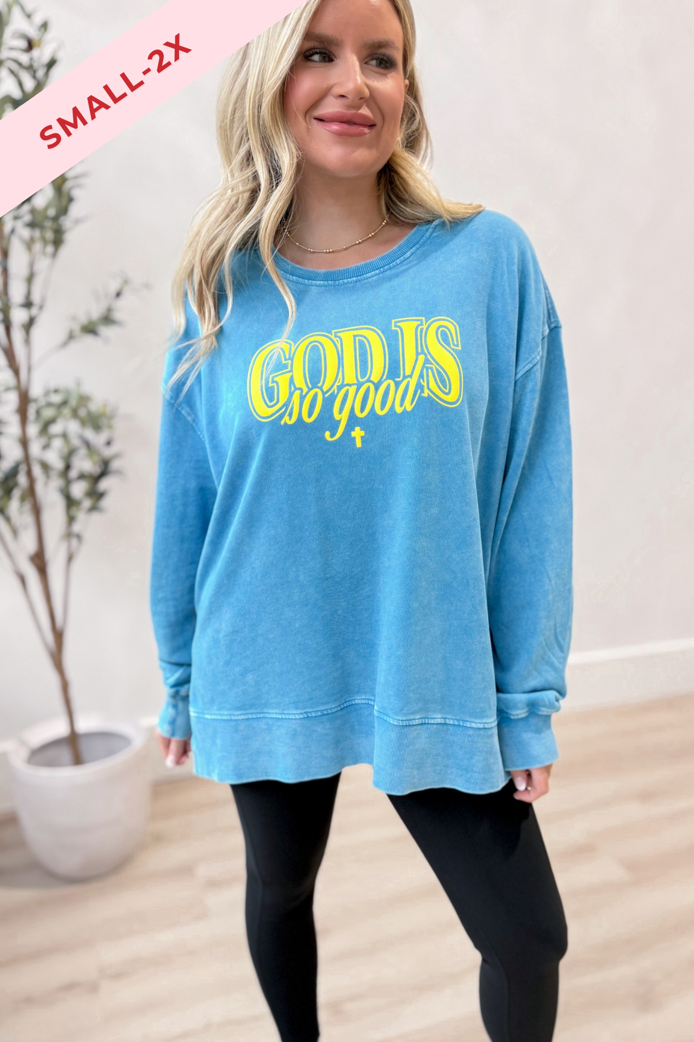 God is Good Mineral Wash Pullover - Coremarkets