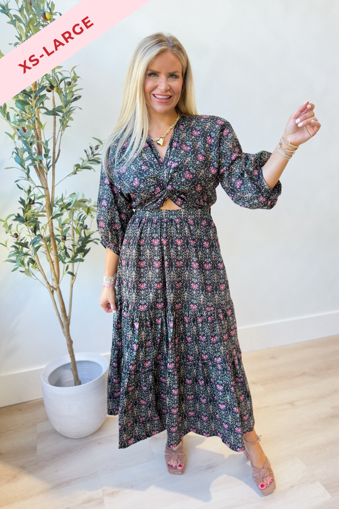 Indigo Garden Maxi Dress - Coremarkets