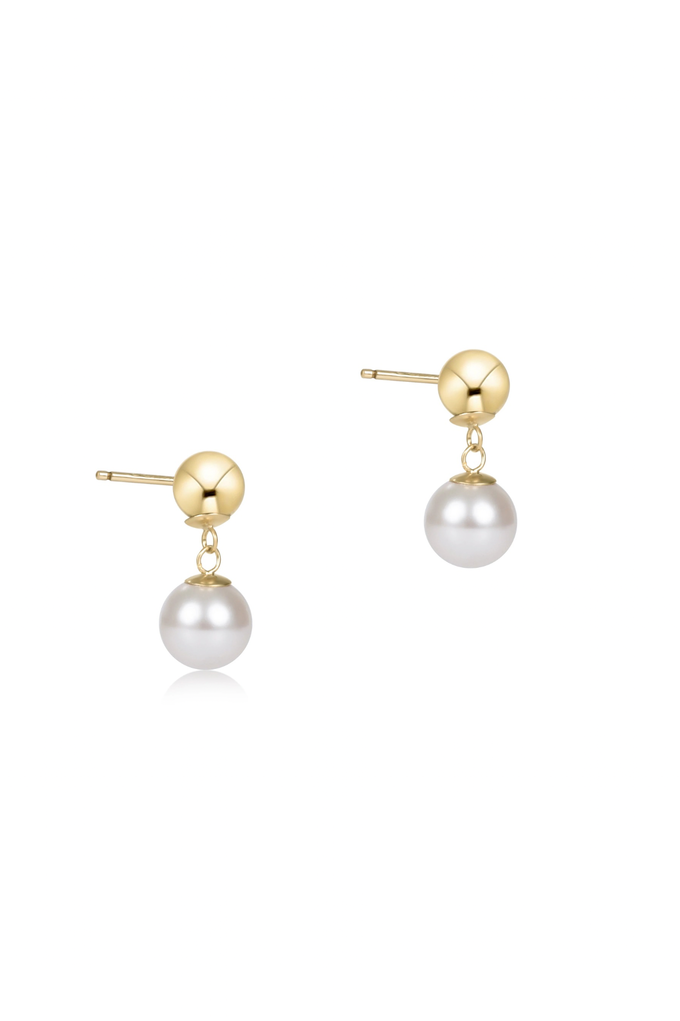 Enewton 10mm Ball Drop Gold Pearl Stud - Coremarkets