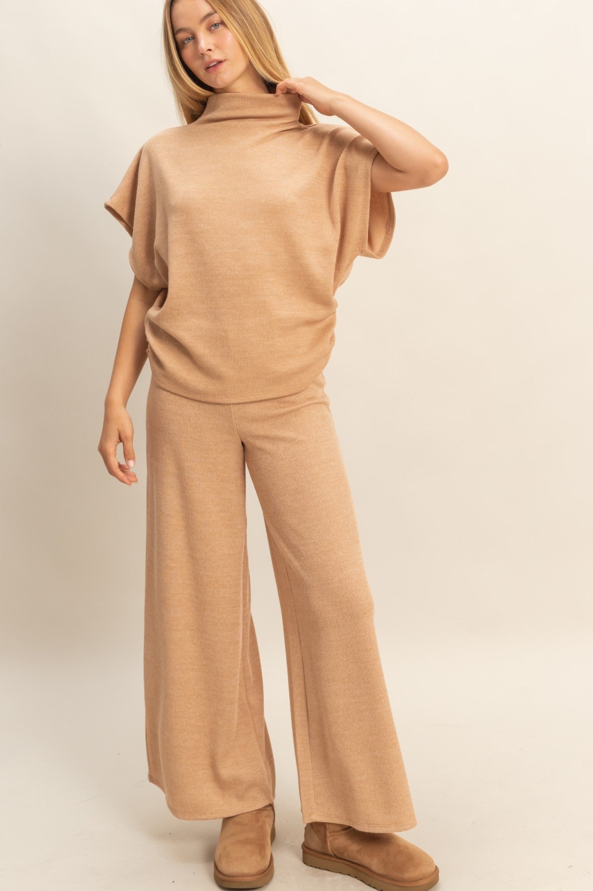 Lauren Wide Leg Lounge Pant Set - Coremarkets