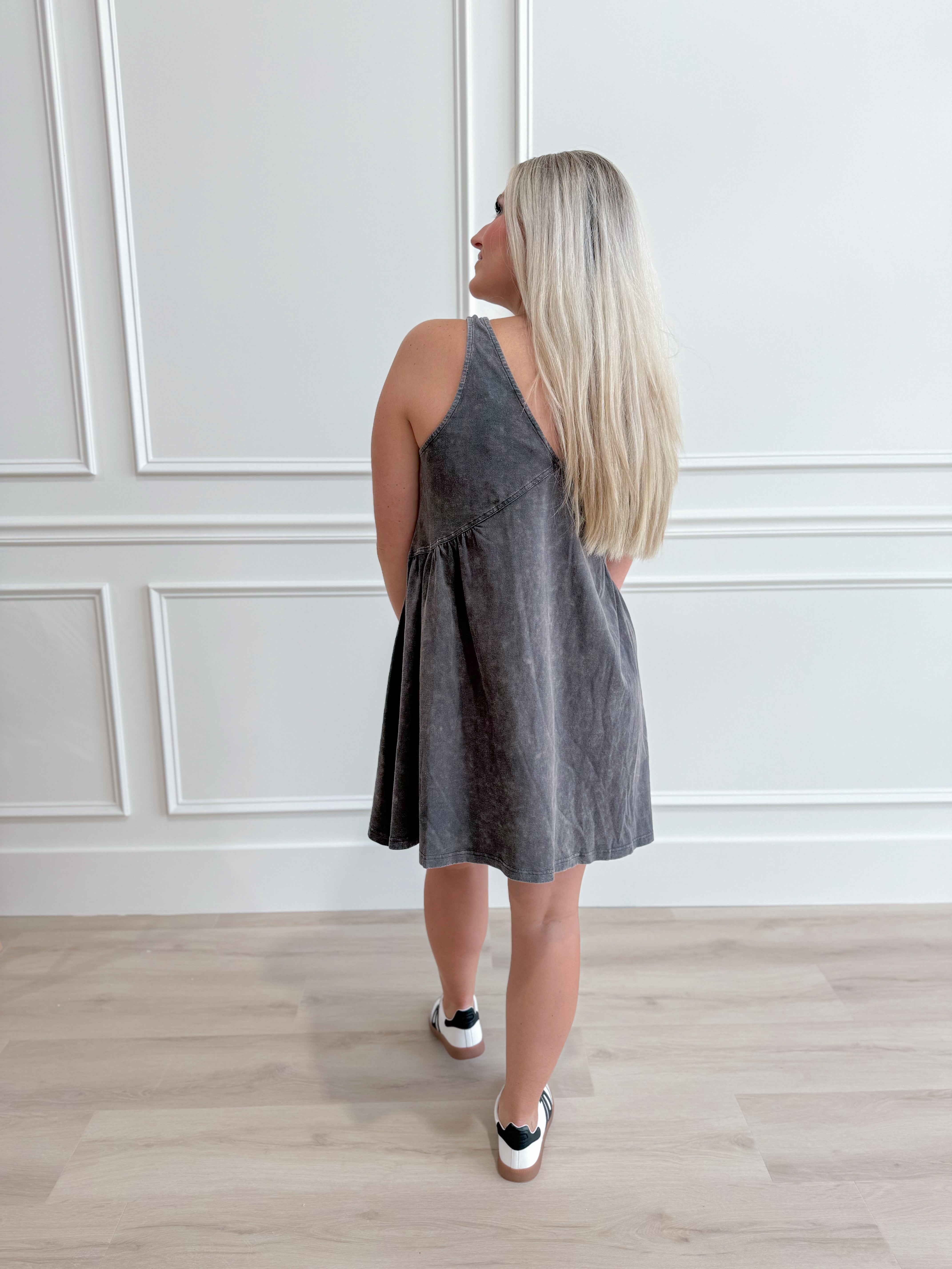 Lexy Washed Sleeveless Dress - Coremarkets