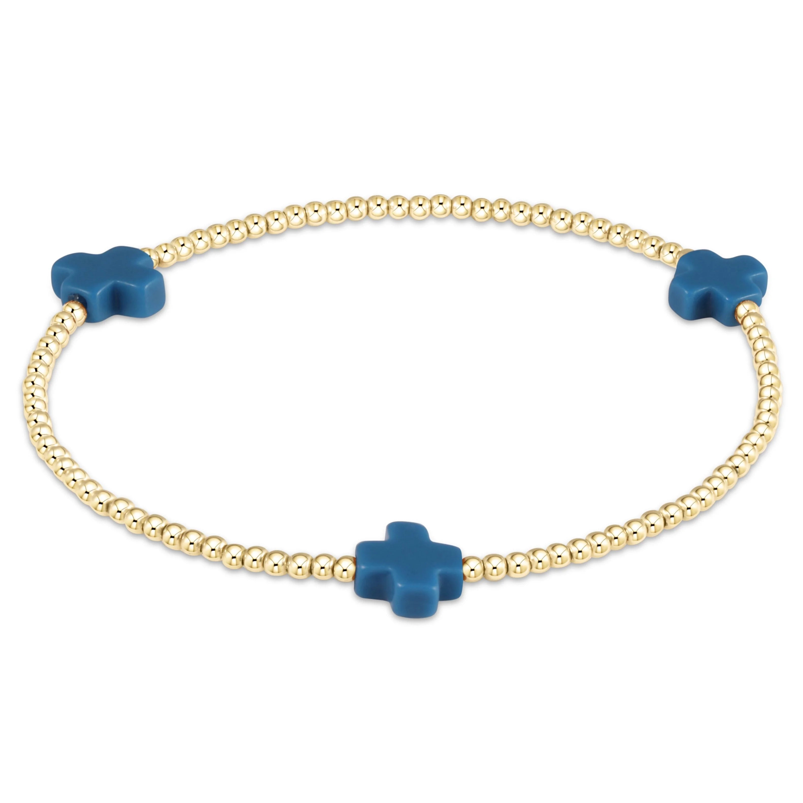 Enewton 2mm Signature Cross Gold Bracelet - Coremarkets