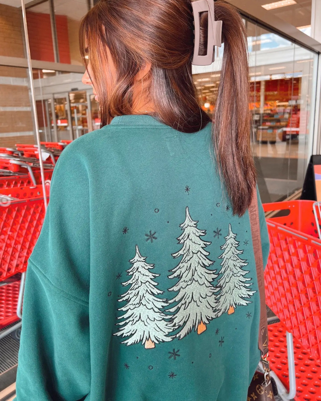 Pre-Order Christmas Tree Embroidered Crewneck Sweatshirt *waiting* - Coremarkets
