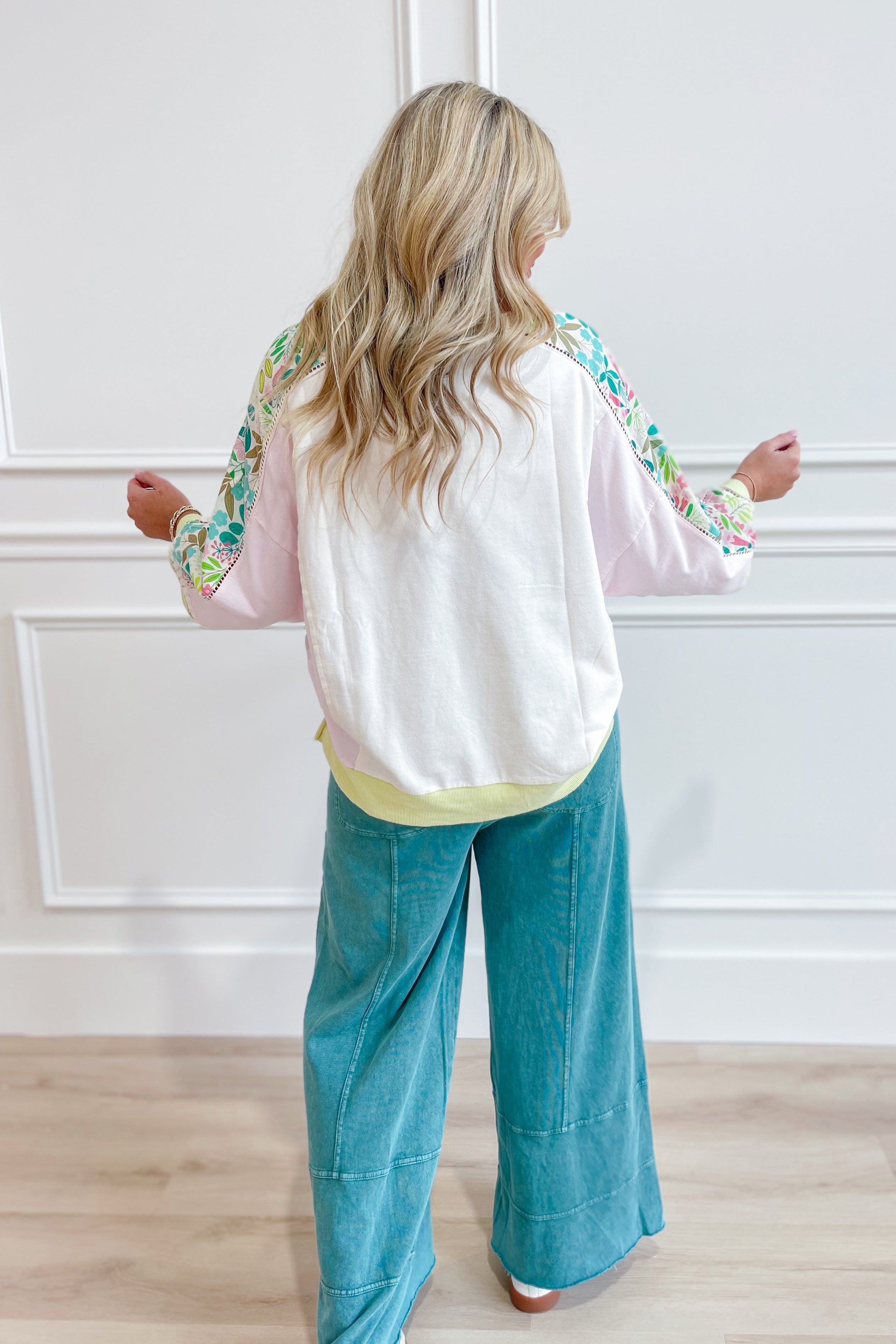 Bradley Mineral Washed Terry Knit Wide Leg Pants - Coremarkets