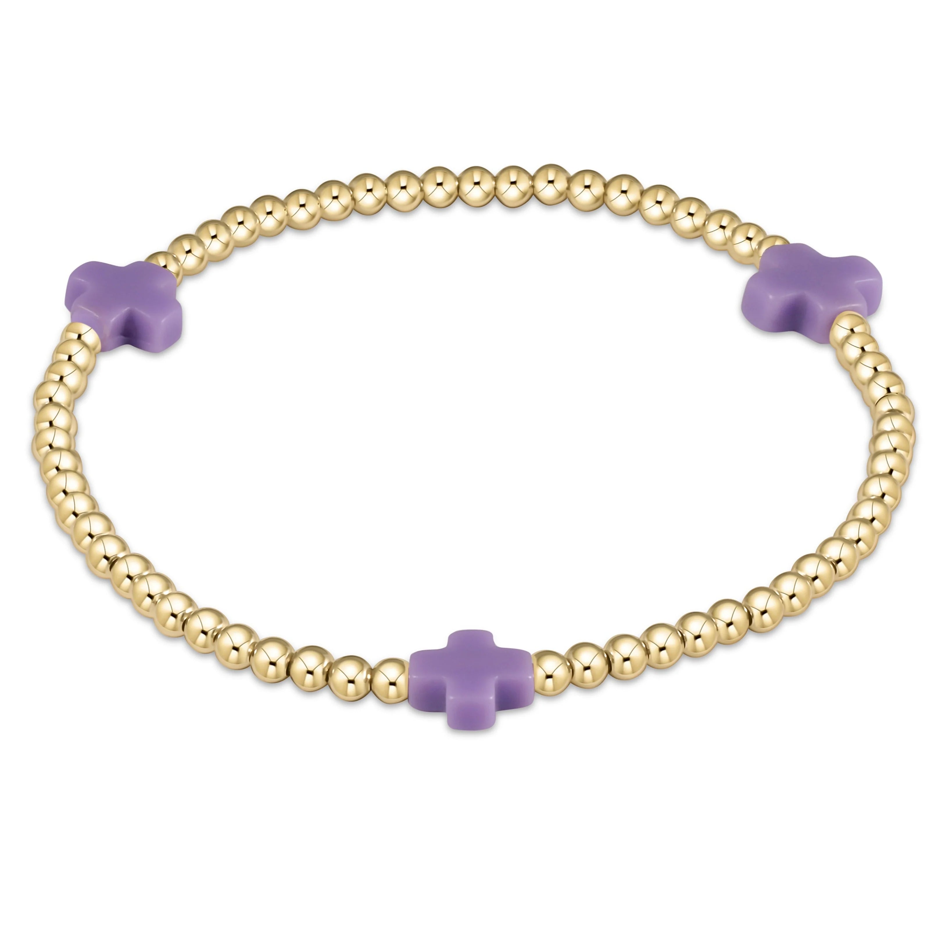Enewton 3mm Signature Cross Gold Bracelet - Coremarkets