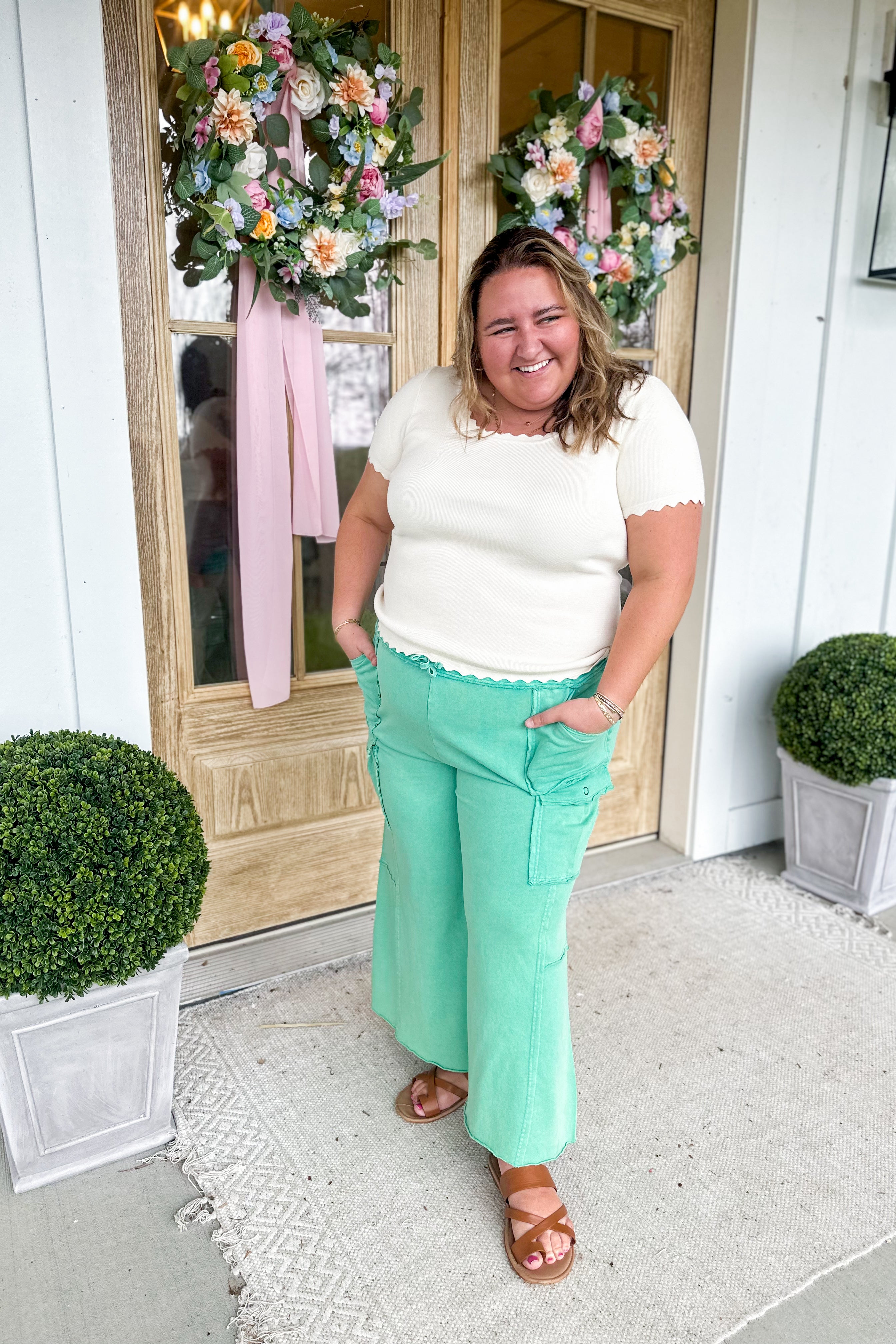 Mateo Mineral Washed Wide Leg Cargo Pants - Coremarkets