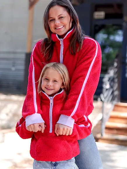 Pre-Order Cherry Quarter Zip Sherpa Pullover *waiting* - Coremarkets