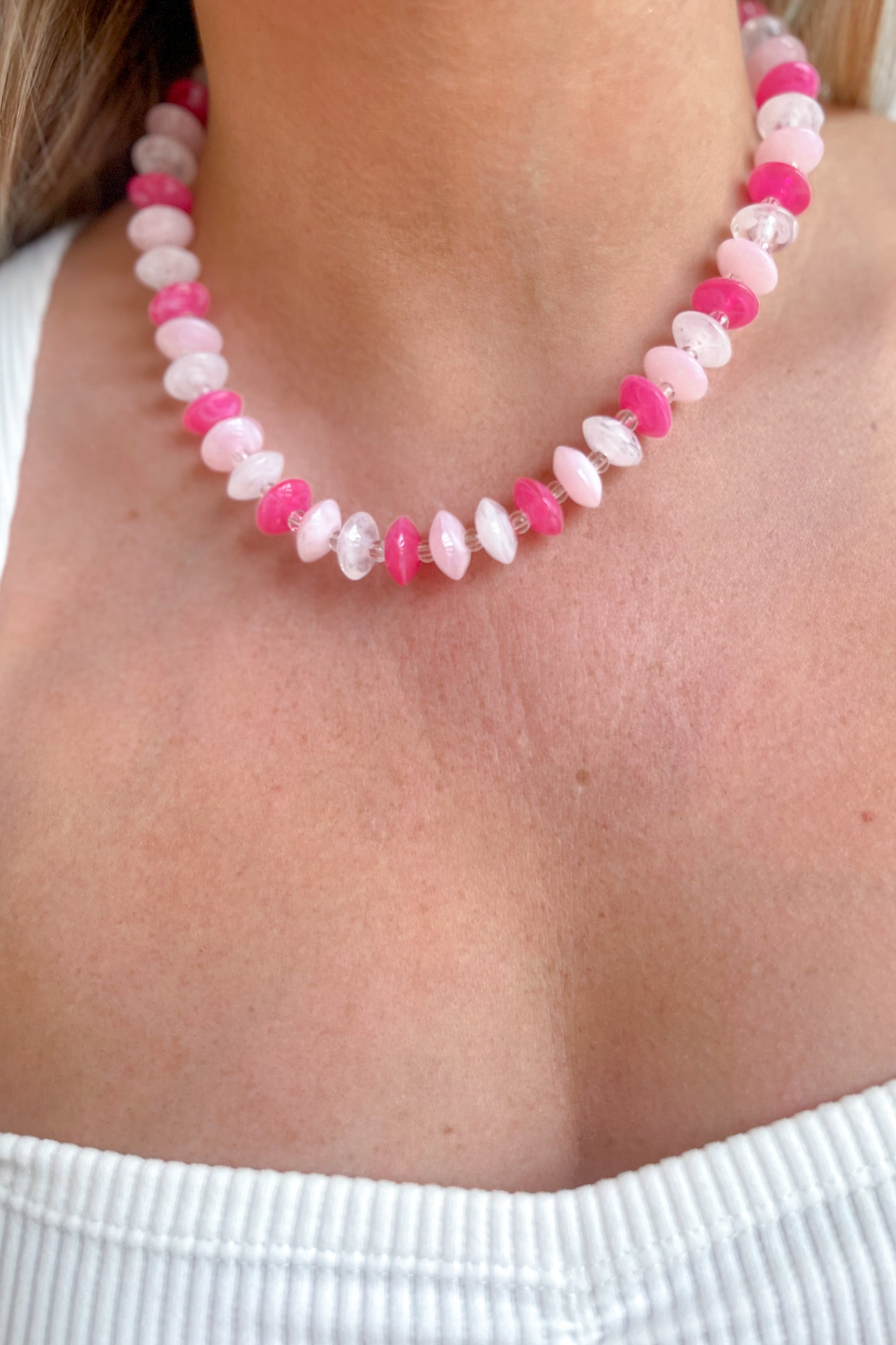 Treasure Jewels Pink Pop Necklace - Coremarkets
