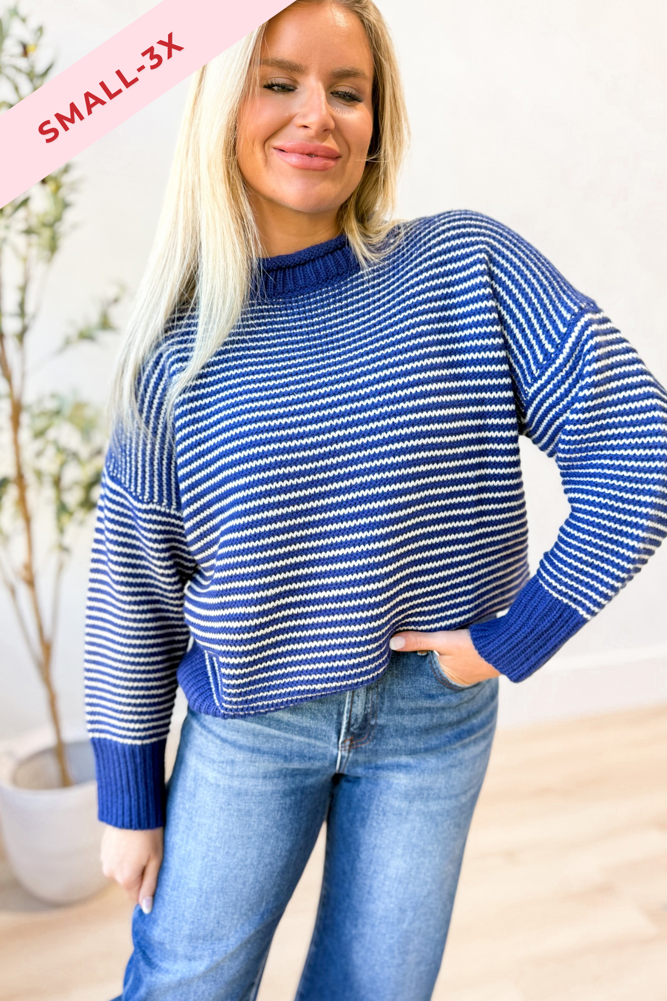 Mia Striped Sweater Top - Coremarkets