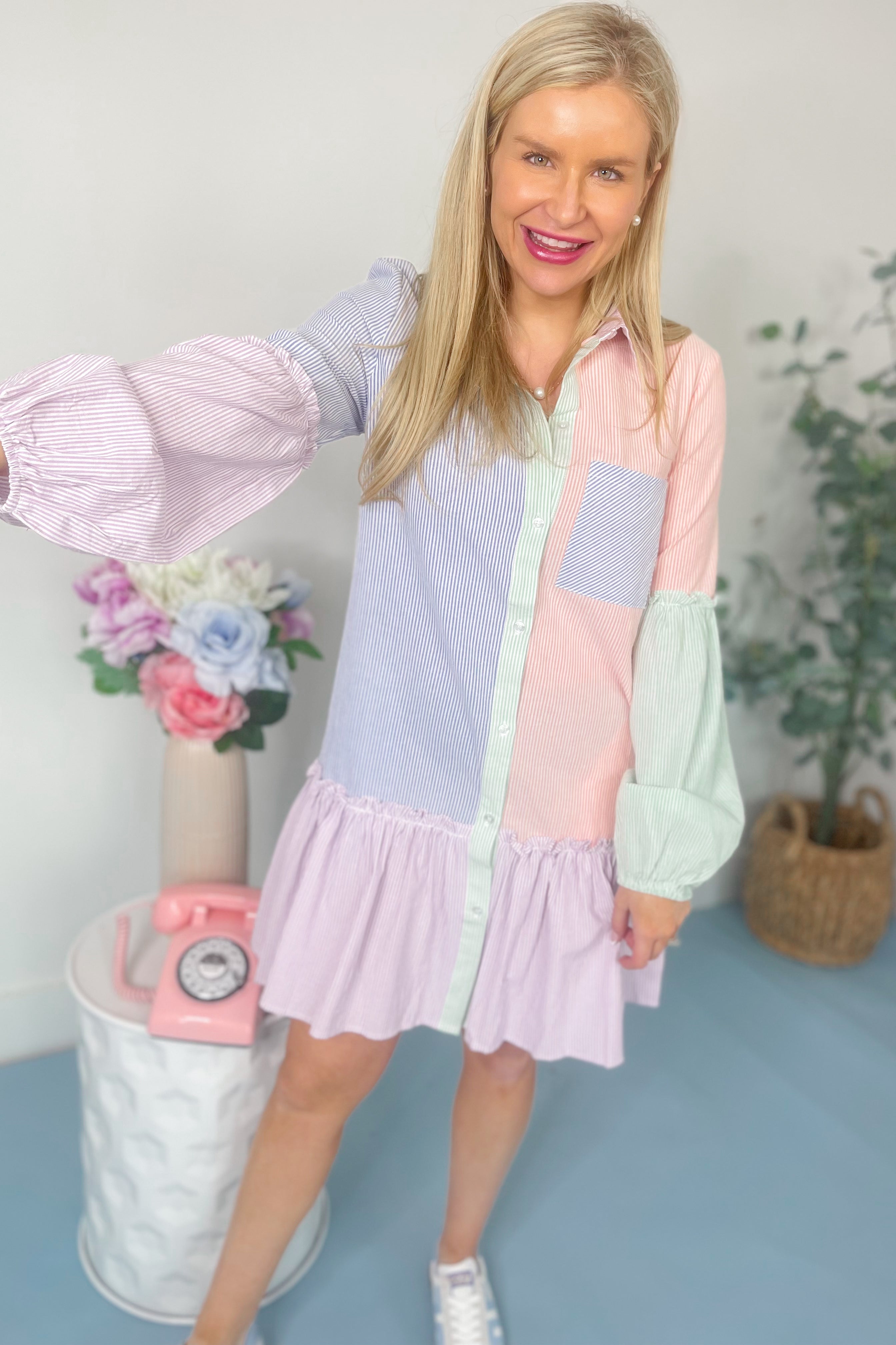 Victoria Multi Striped Dress - Coremarkets