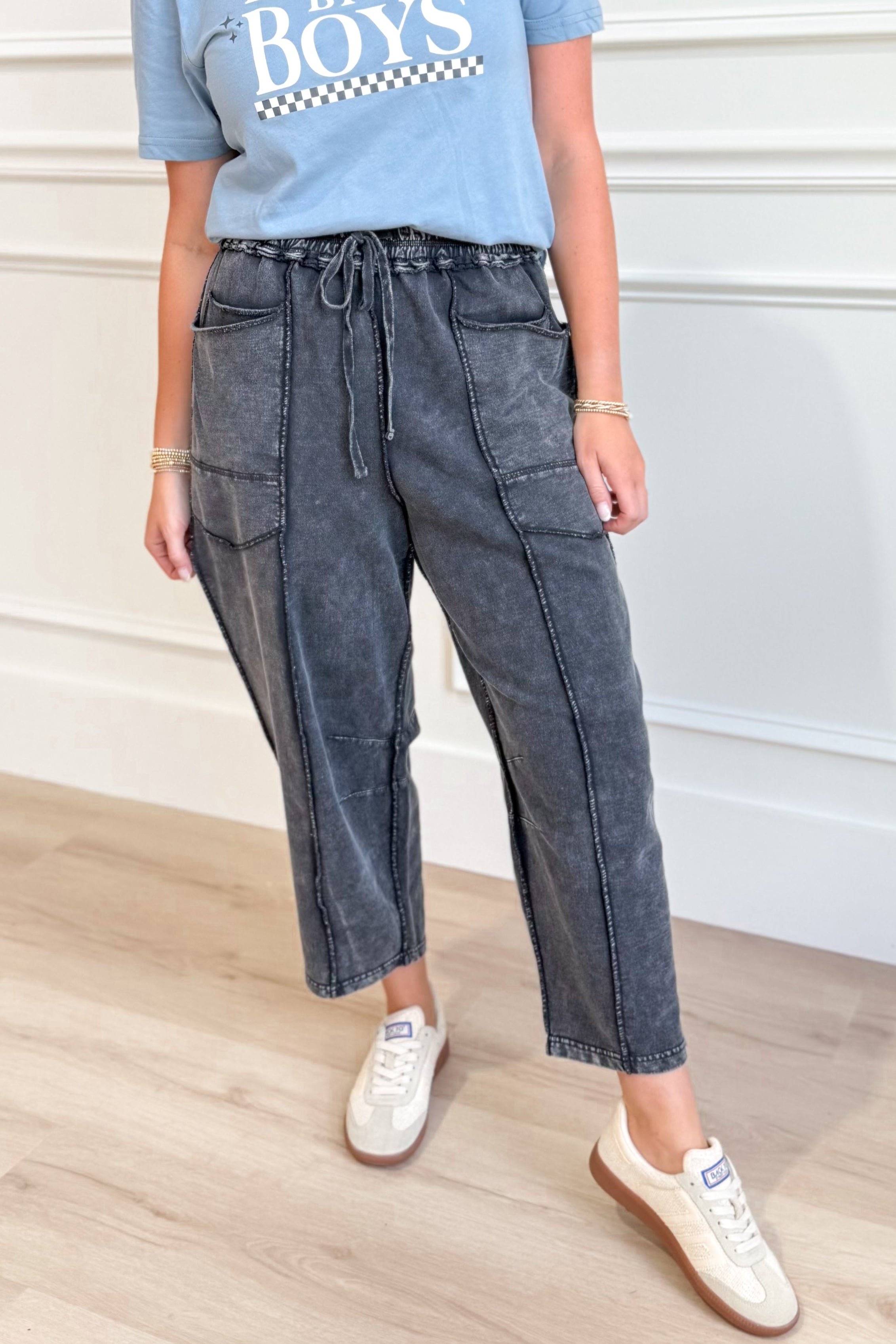 Vinny Mineral Washed Terry Knit Pant - Coremarkets