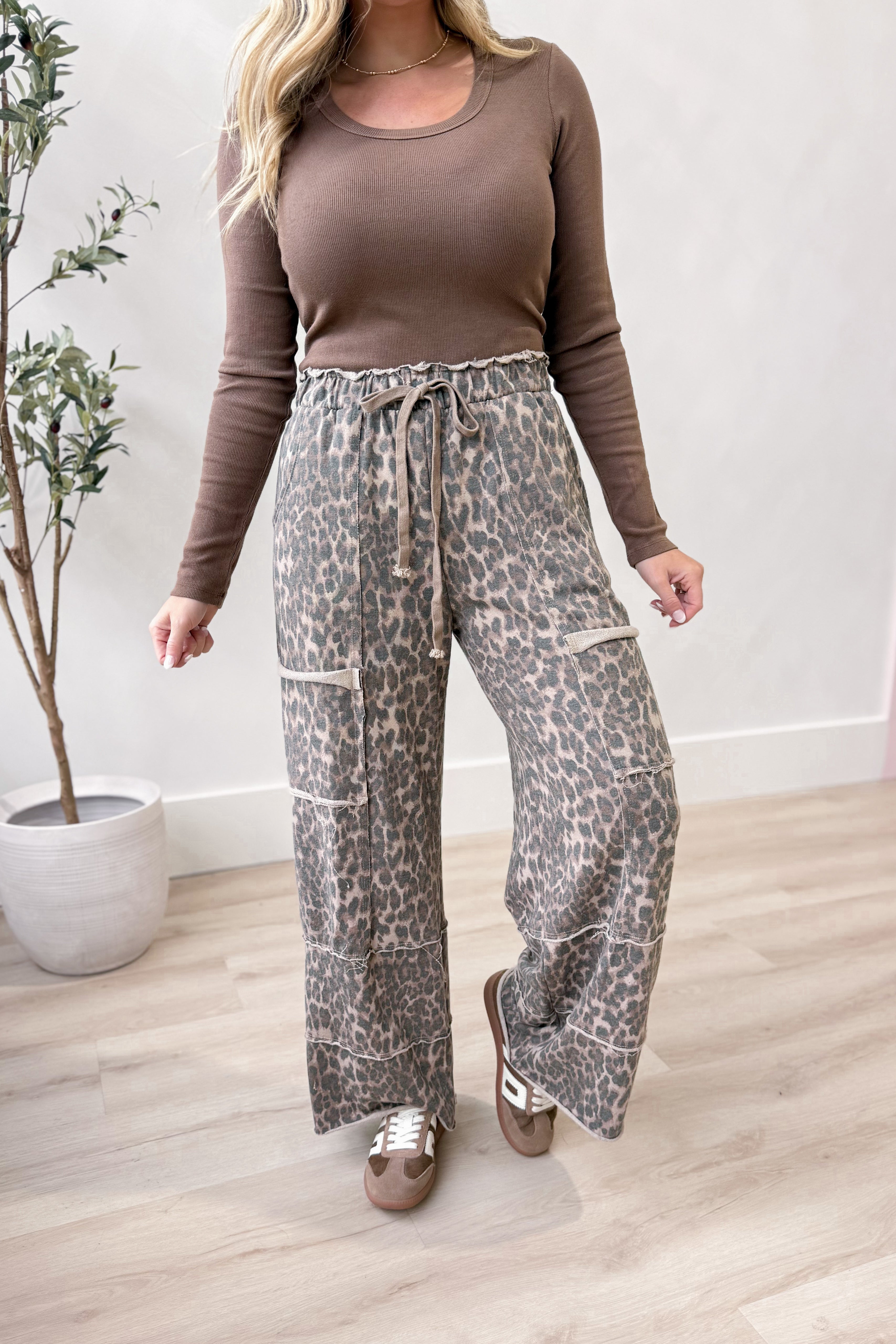 Lola Animal Printed Wide Leg Pant - Coremarkets