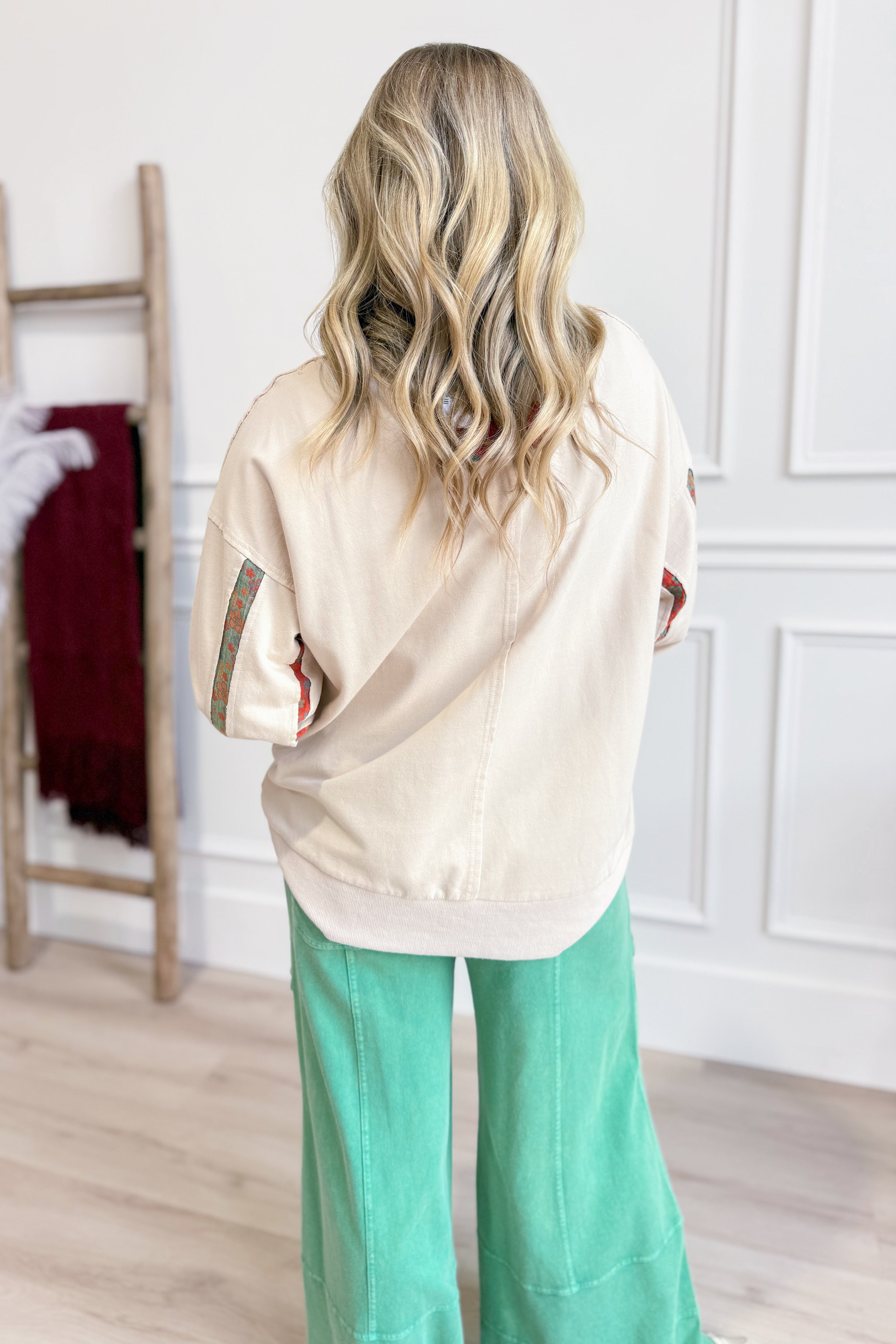 Rebecca Print Mix Washed Pullover - Coremarkets