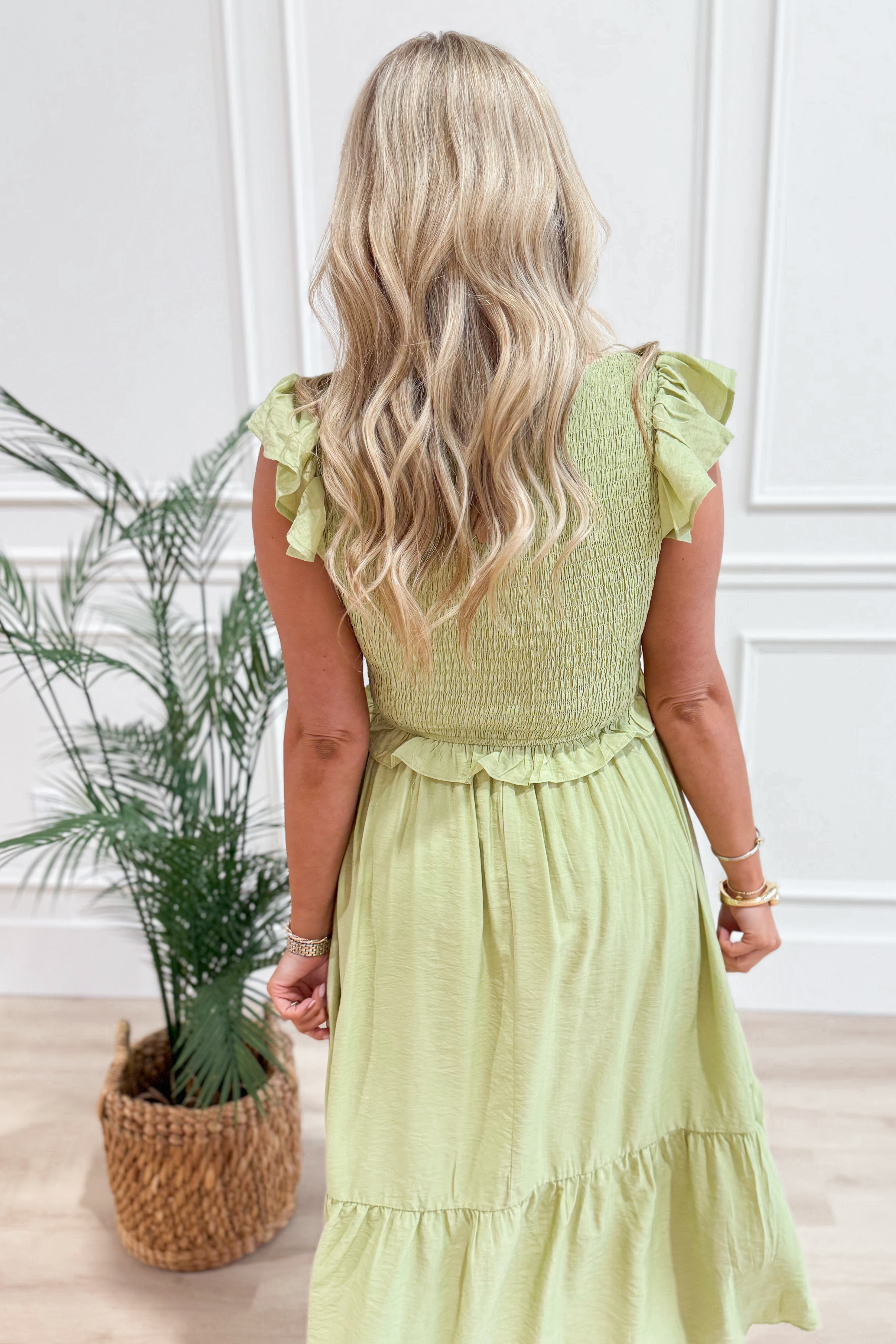 Nicole Front Bow Detail Midi Dress - Coremarkets