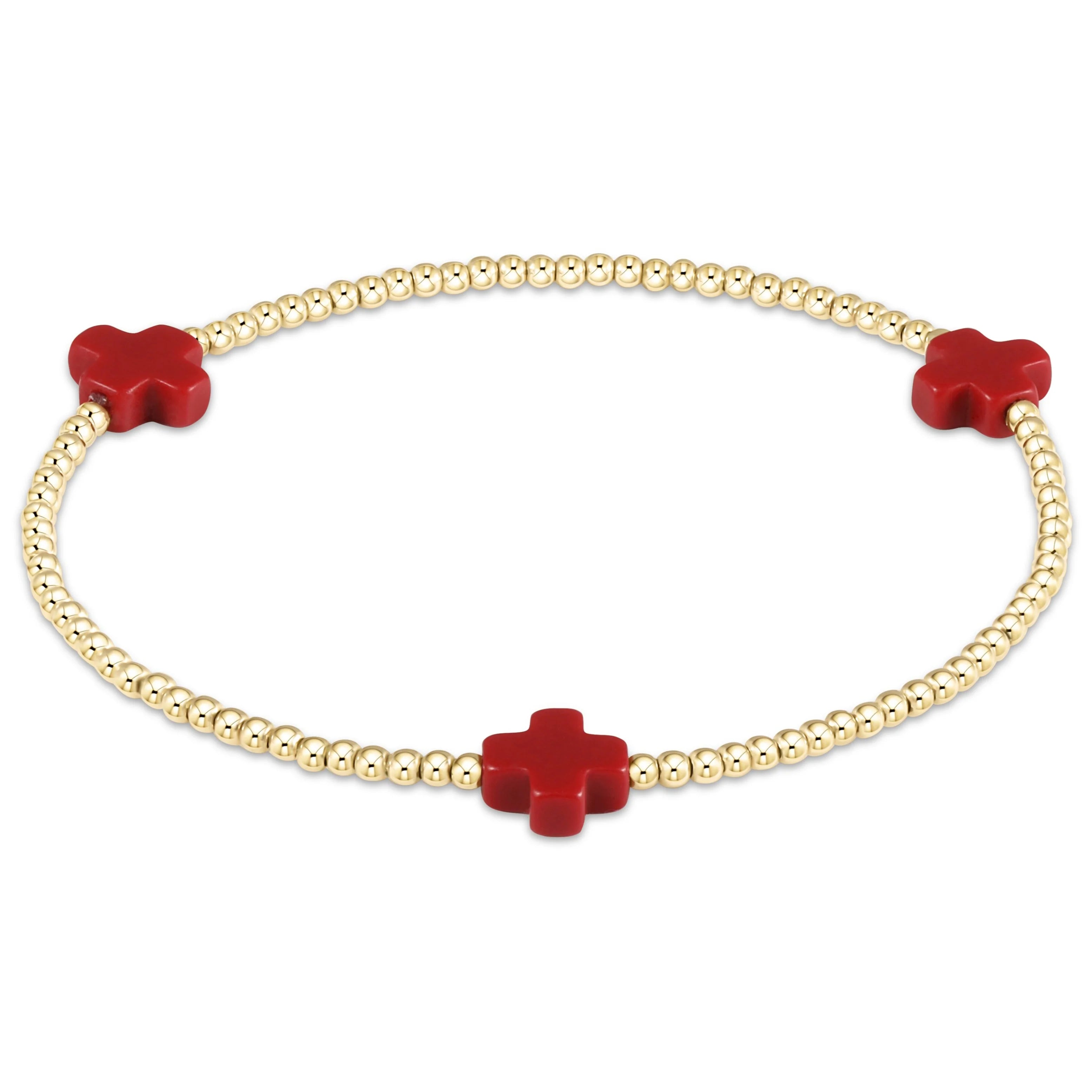 Enewton 2mm Signature Cross Gold Bracelet - Coremarkets